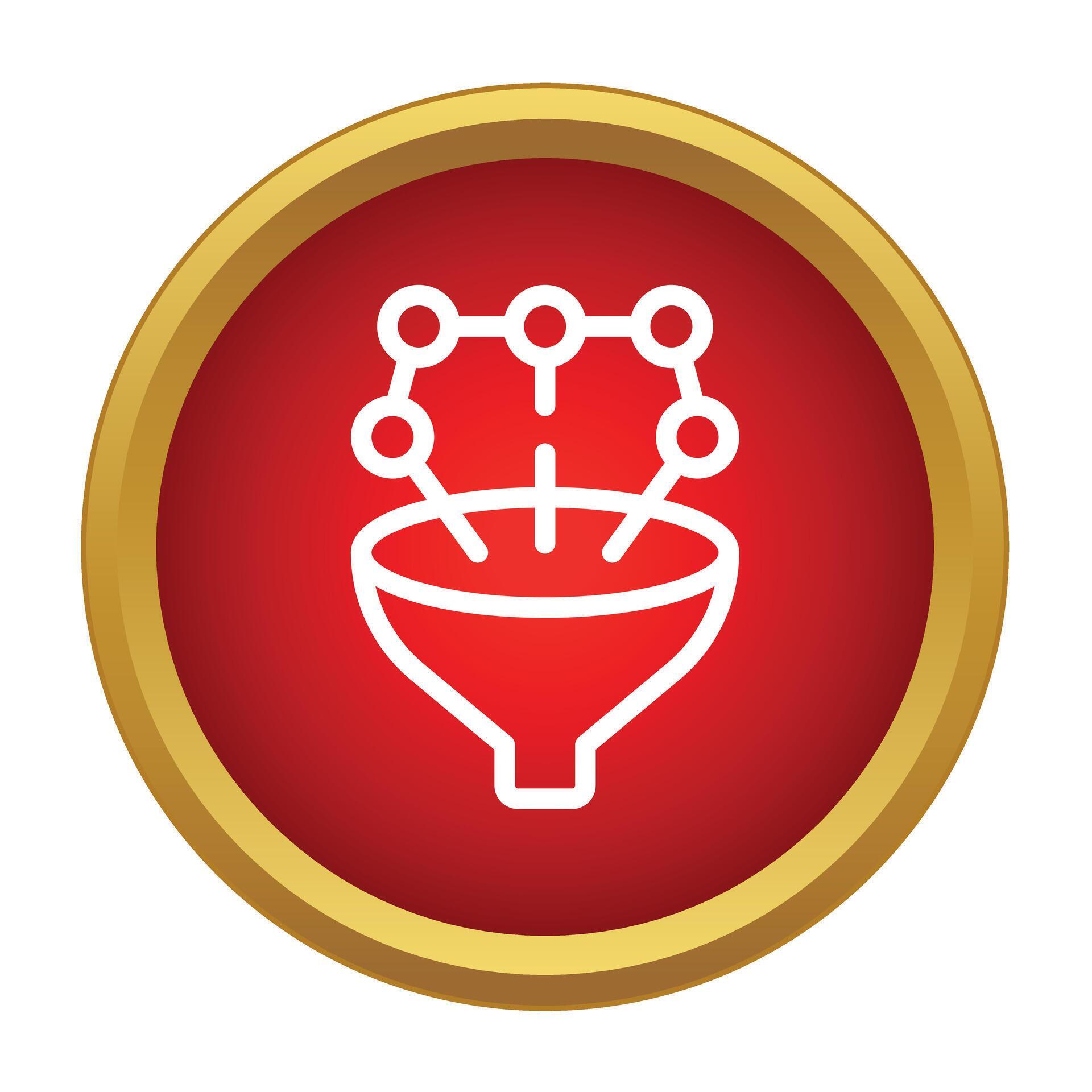 Data funnel processing information flow analysis icon 79324826 Vector ...