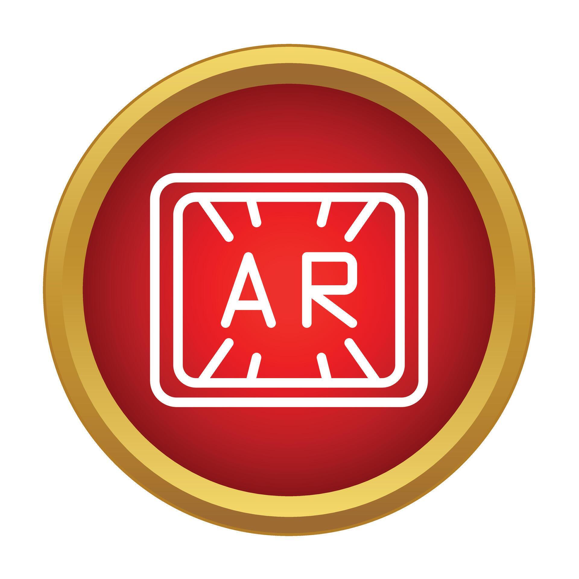 Augmented reality ar technology interface icon button 79325413 Vector ...