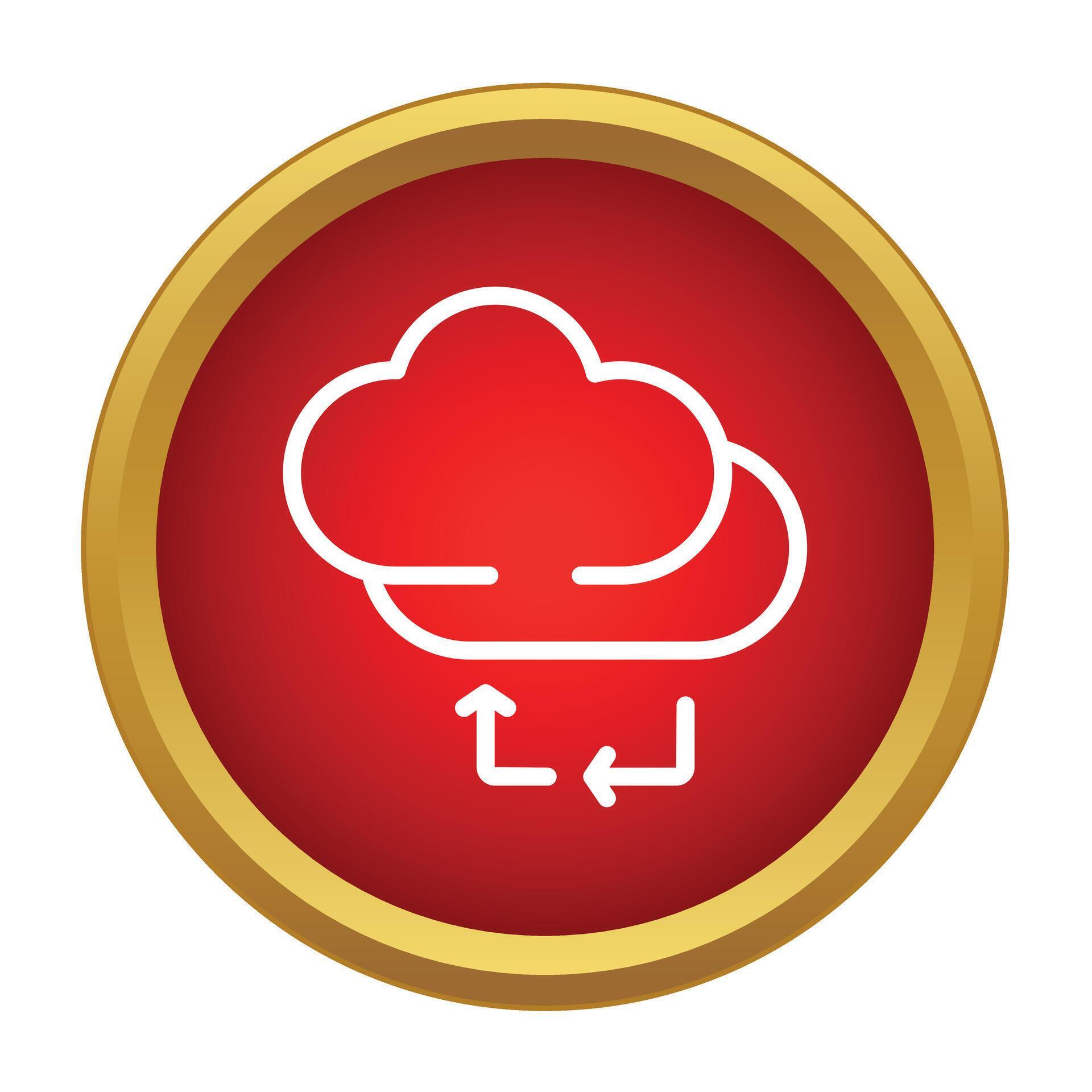 Cloud computing data synchronization and exchange icon 79325989 Vector ...