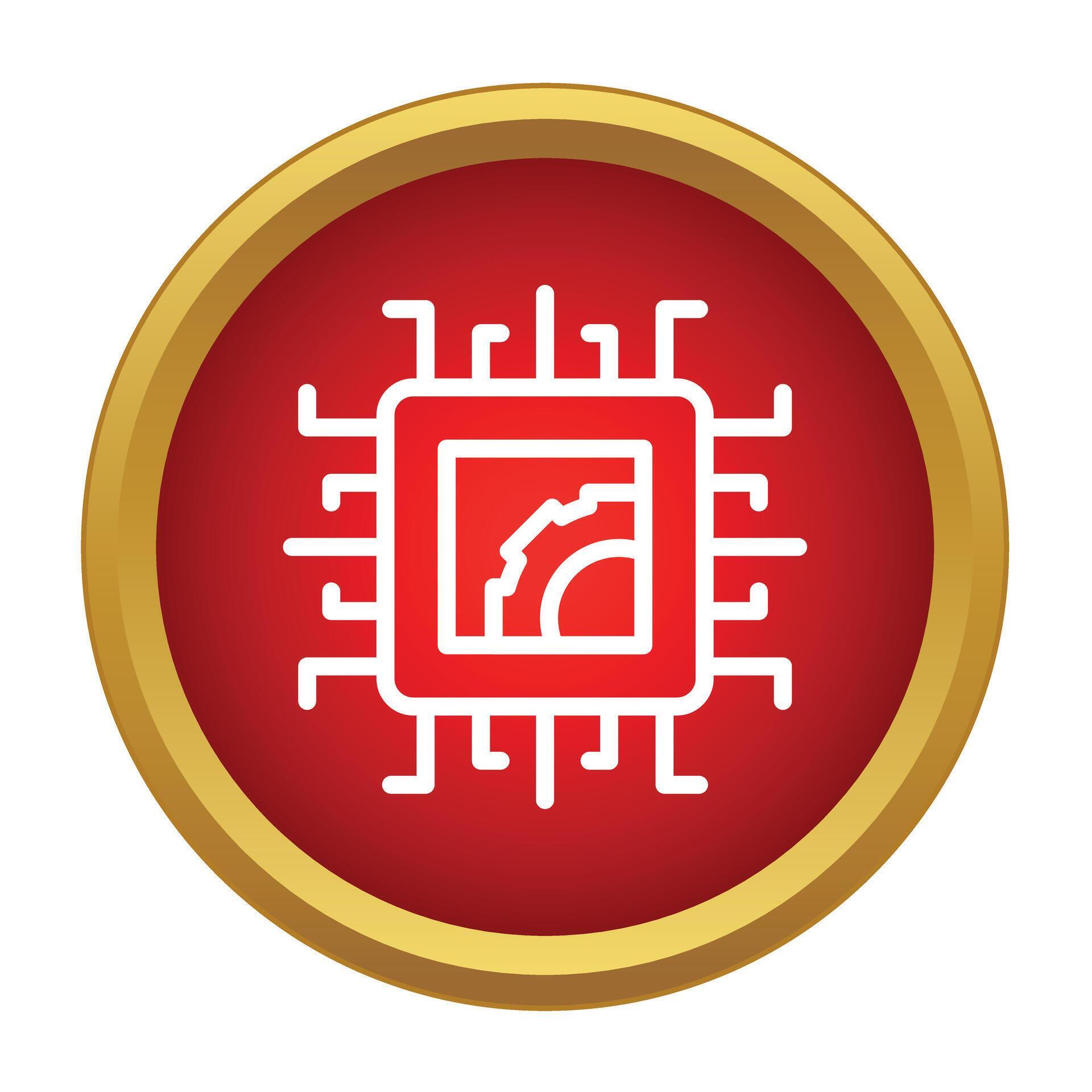Cpu microchip icon representing computer processor technology 79327848 ...