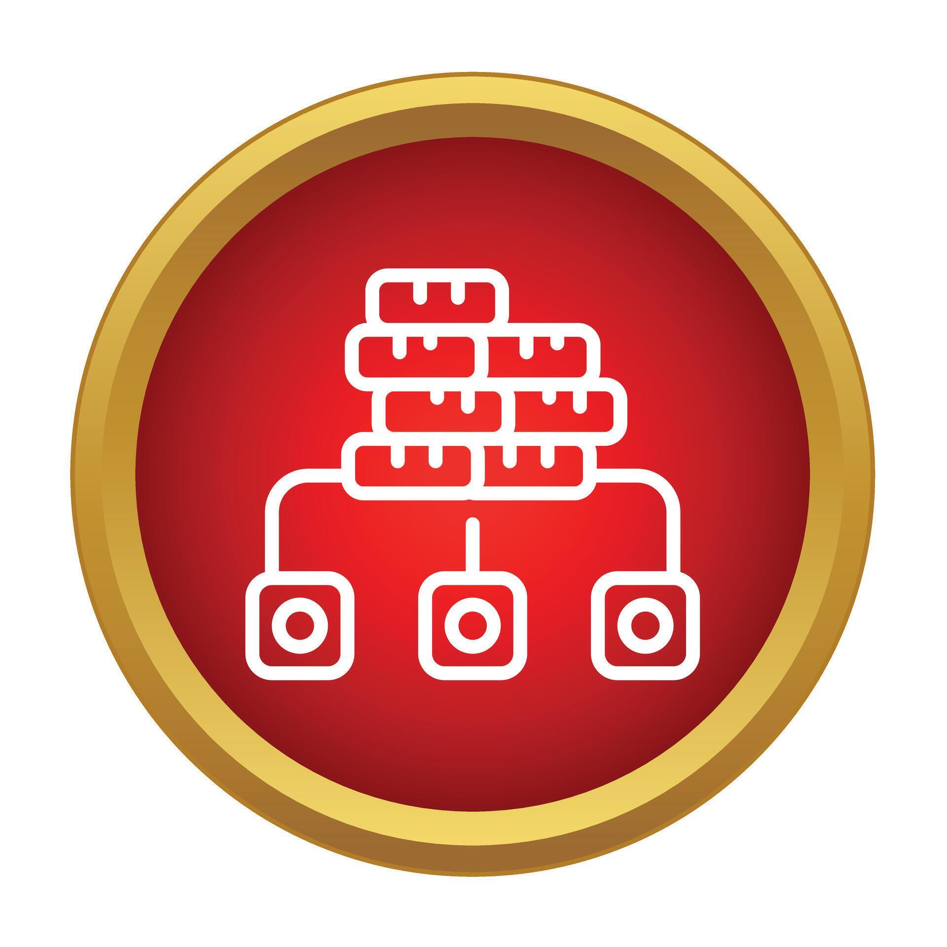 Network database server connection data nodes icon 79341741 Vector Art ...