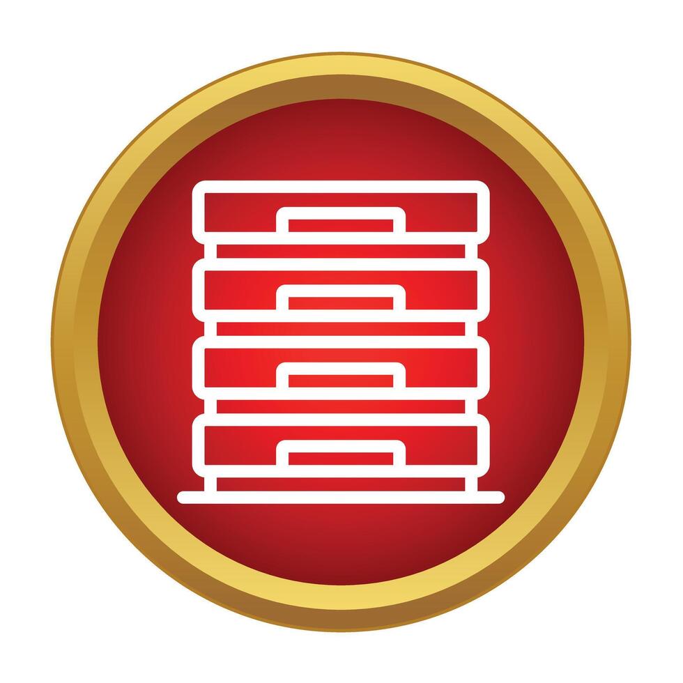 Database server stack data storage icon vector
