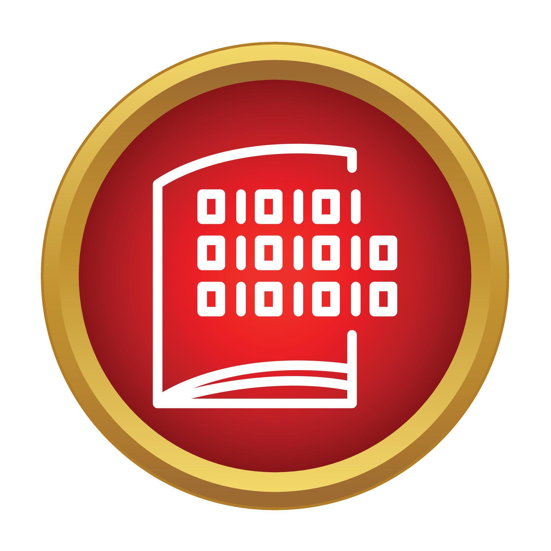 Digital book presenting binary code and data learning 79381299 Vector ...