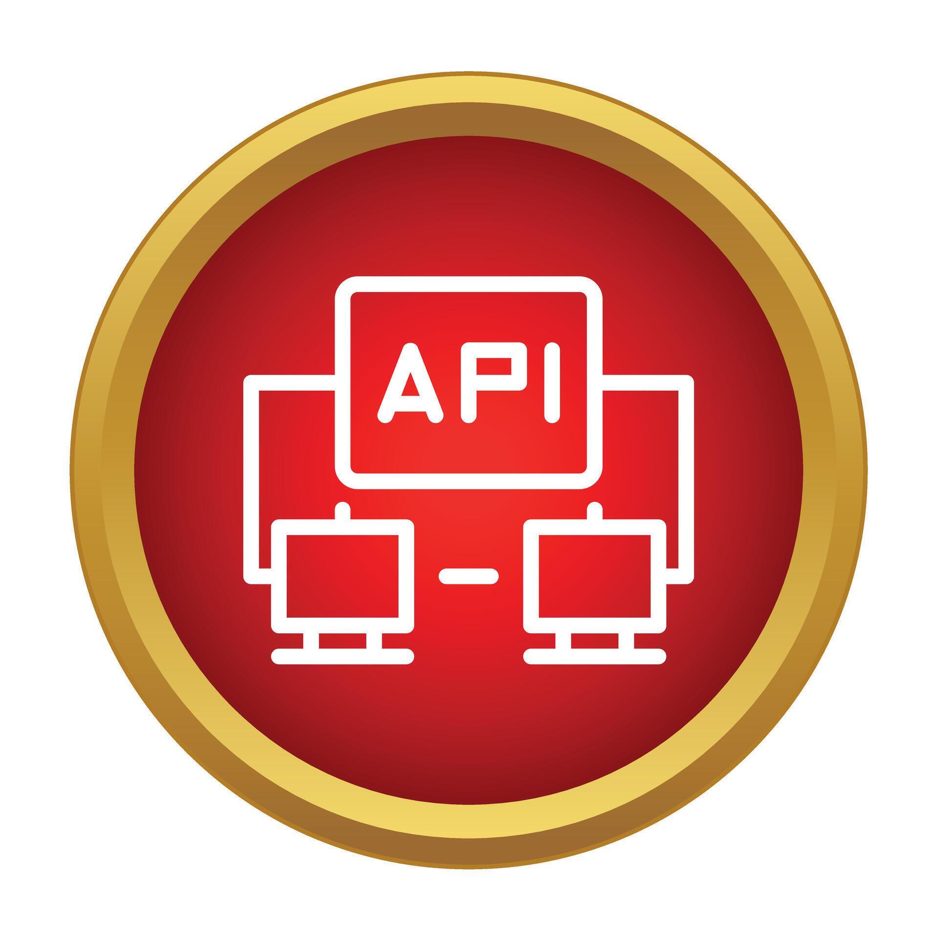 Api icon connecting computers for web development 79400472 Vector Art ...
