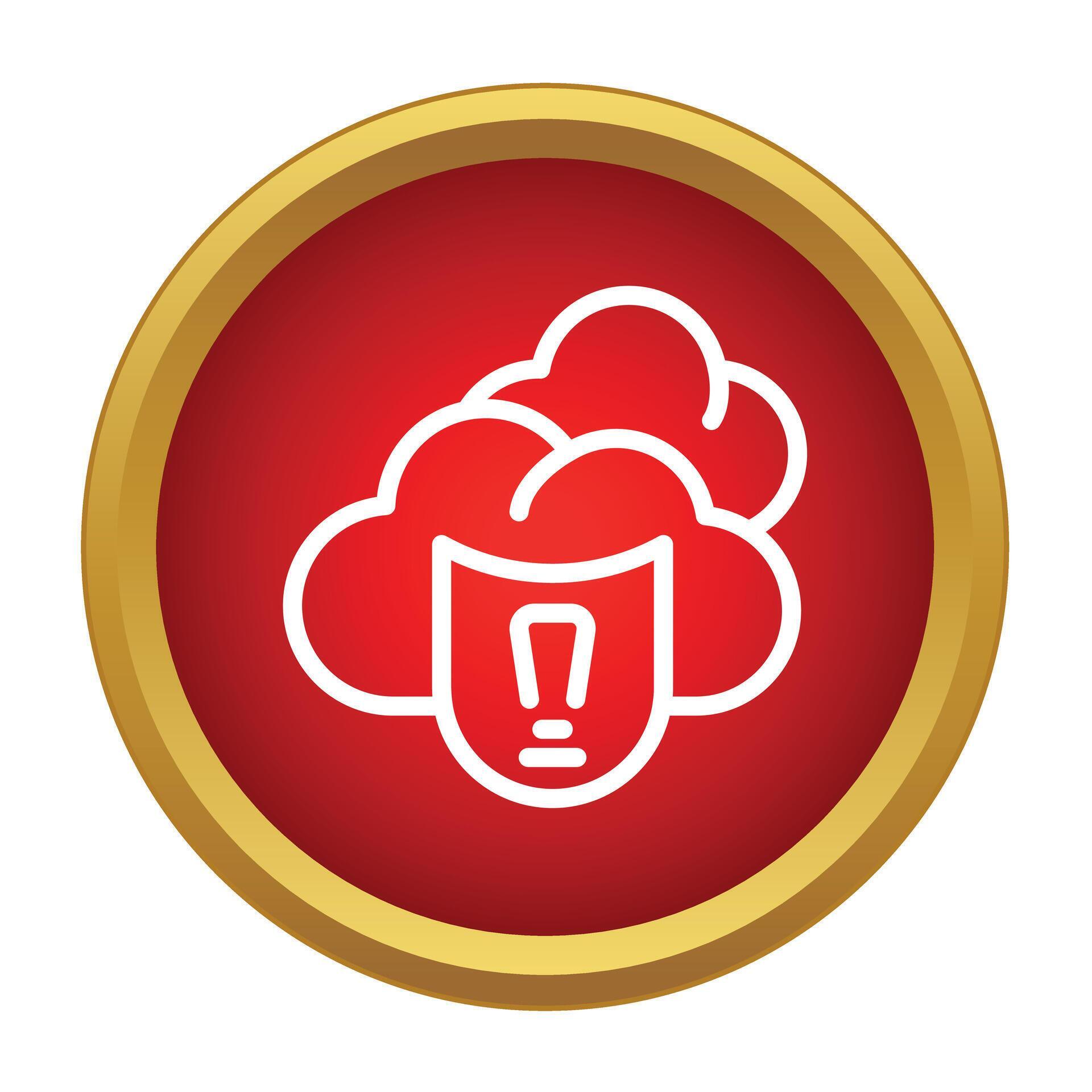 Cloud computing data security warning alert icon 79473790 Vector Art at ...