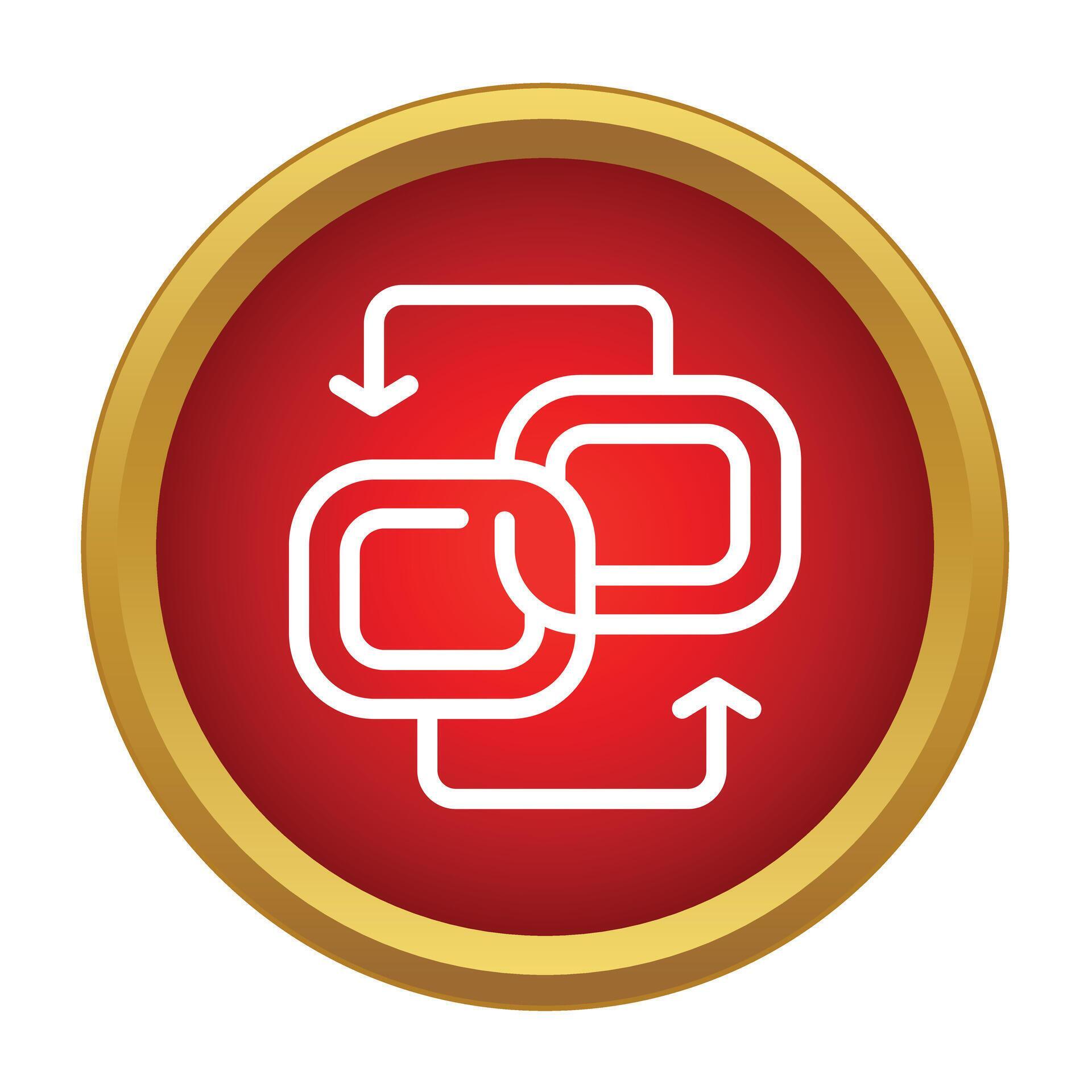 Data exchange process workflow syncing information icon 79475643 Vector ...