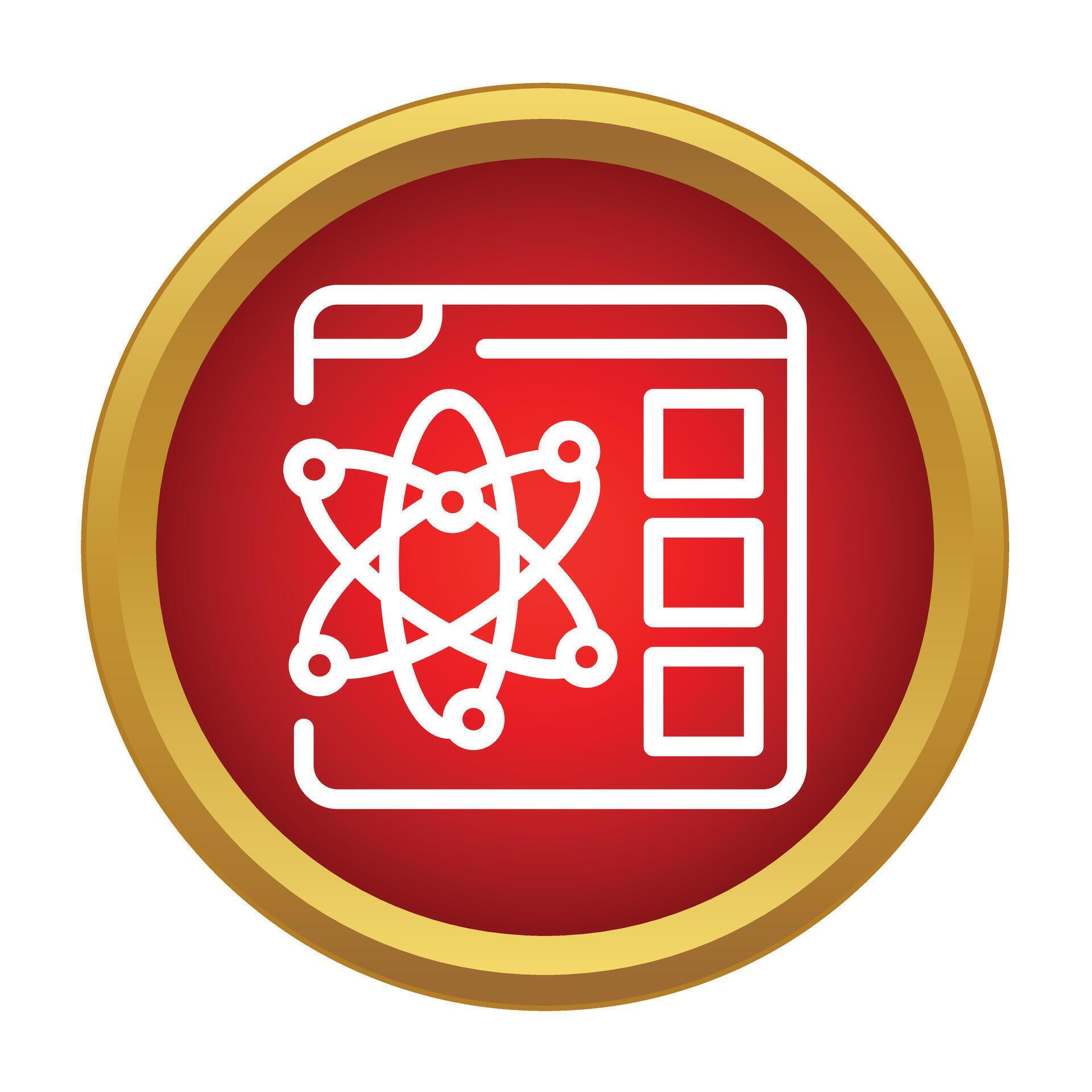 React development framework icon with atom symbol 79479223 Vector Art ...