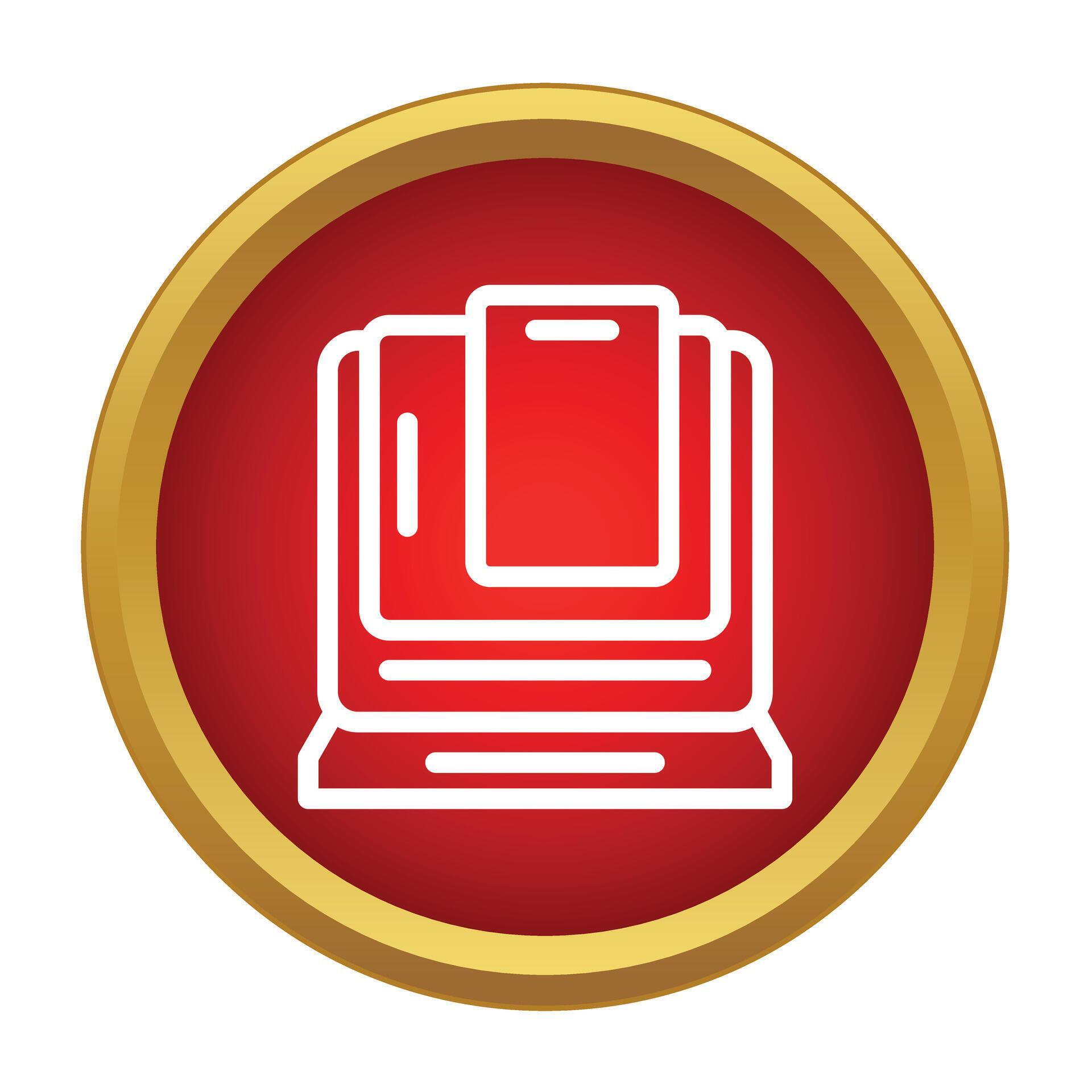 Document digitization process using an office scanner icon 79482225 ...