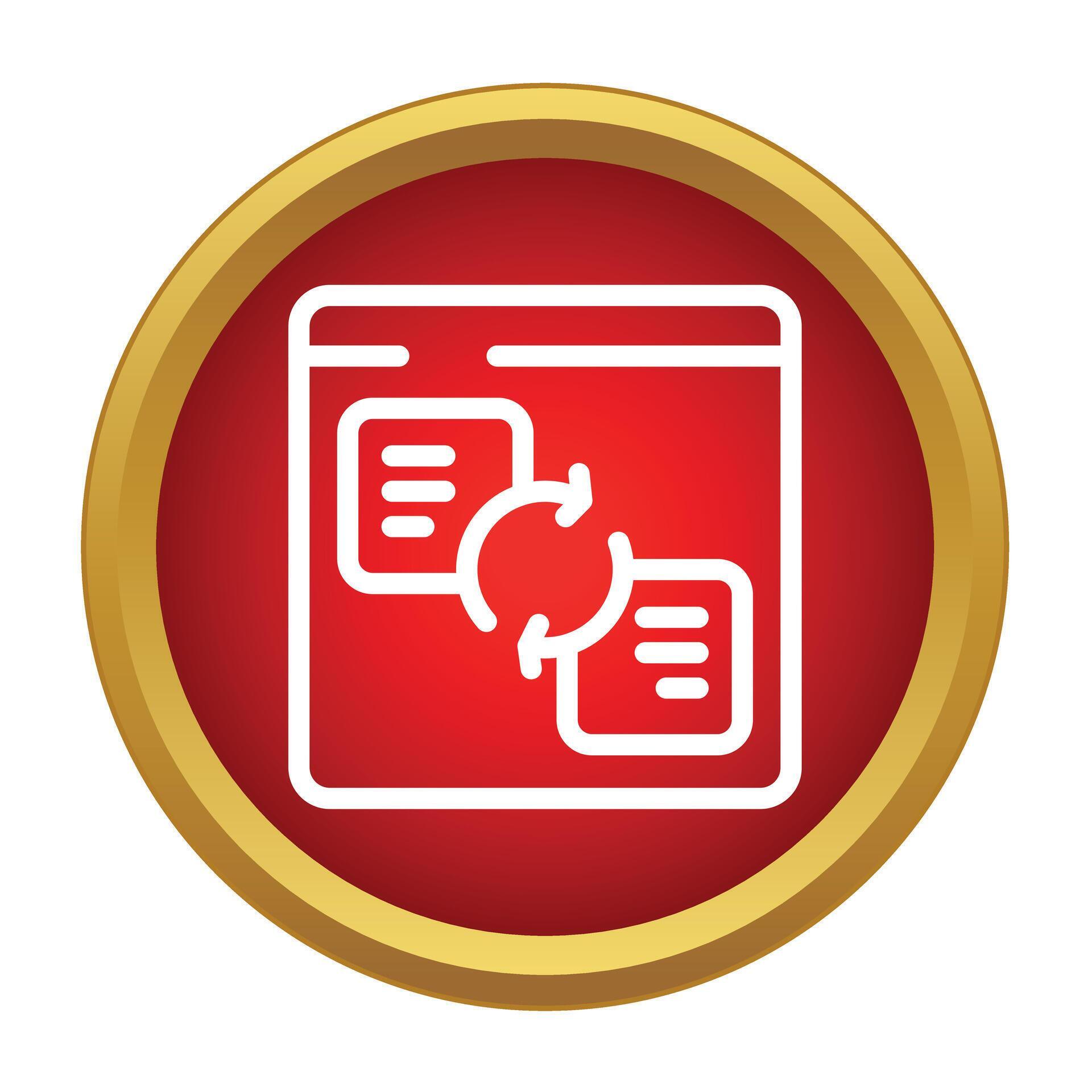 Browser syncing data update refresh red circle 79484372 Vector Art at ...