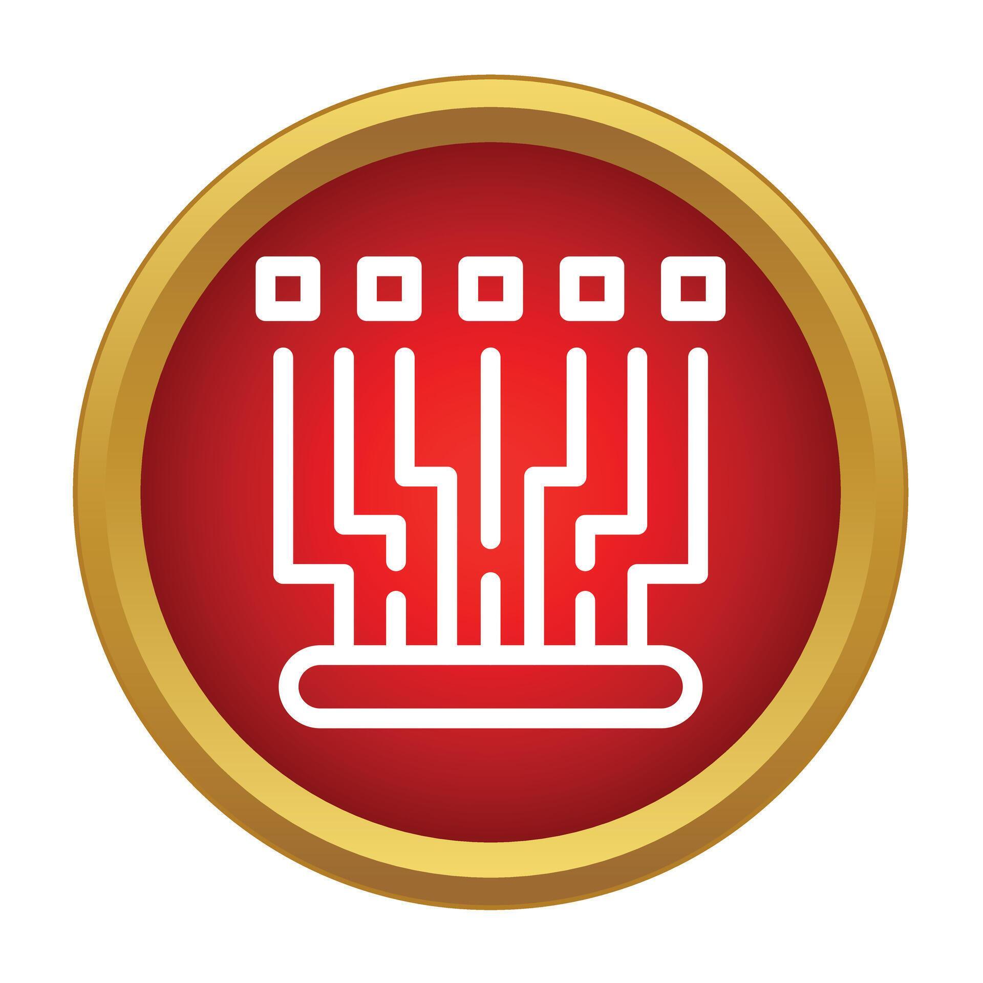 Computer network data processing system icon button 79484628 Vector Art ...