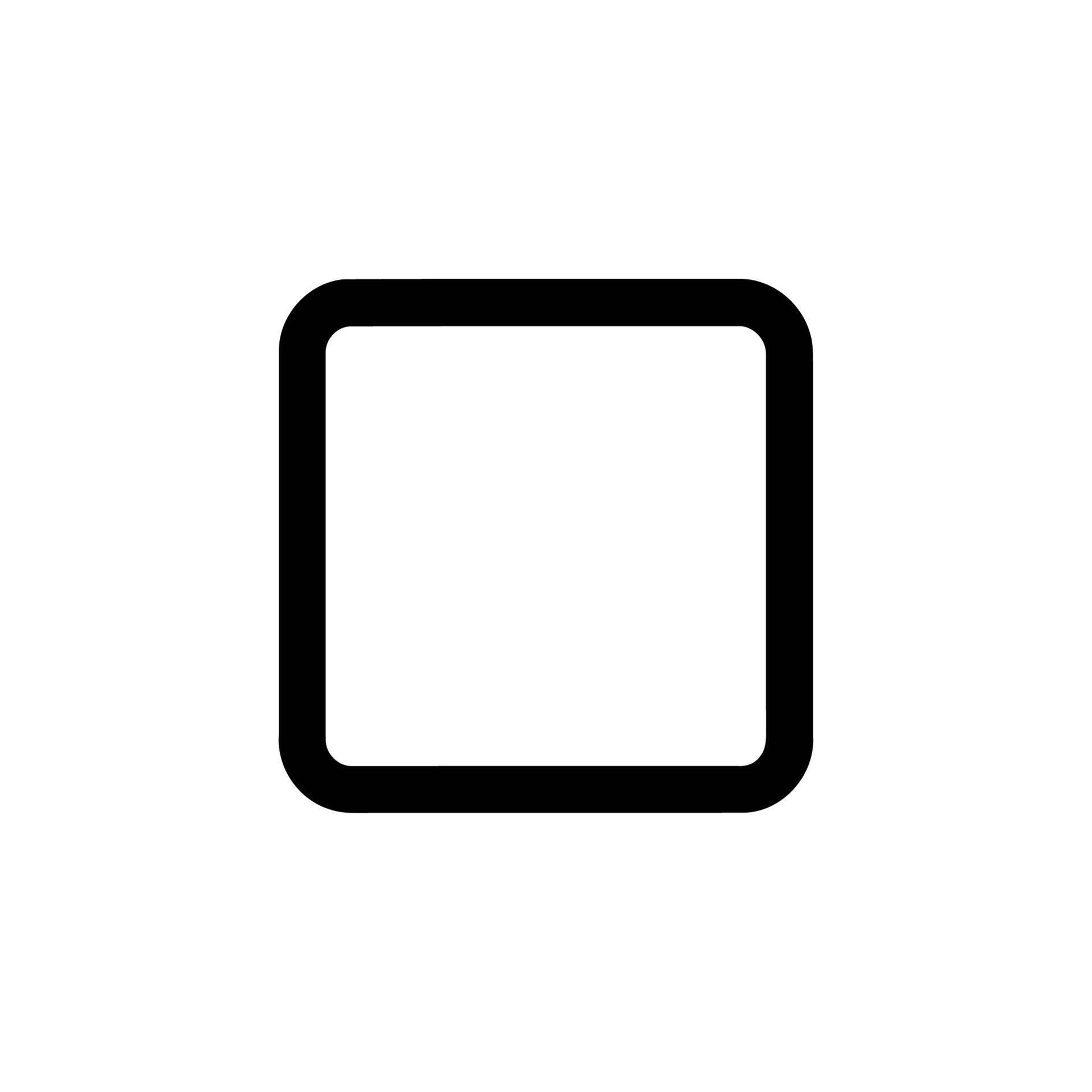 Simple Outline Square Shape Empty Box Interface Element Icon 79527449 ...