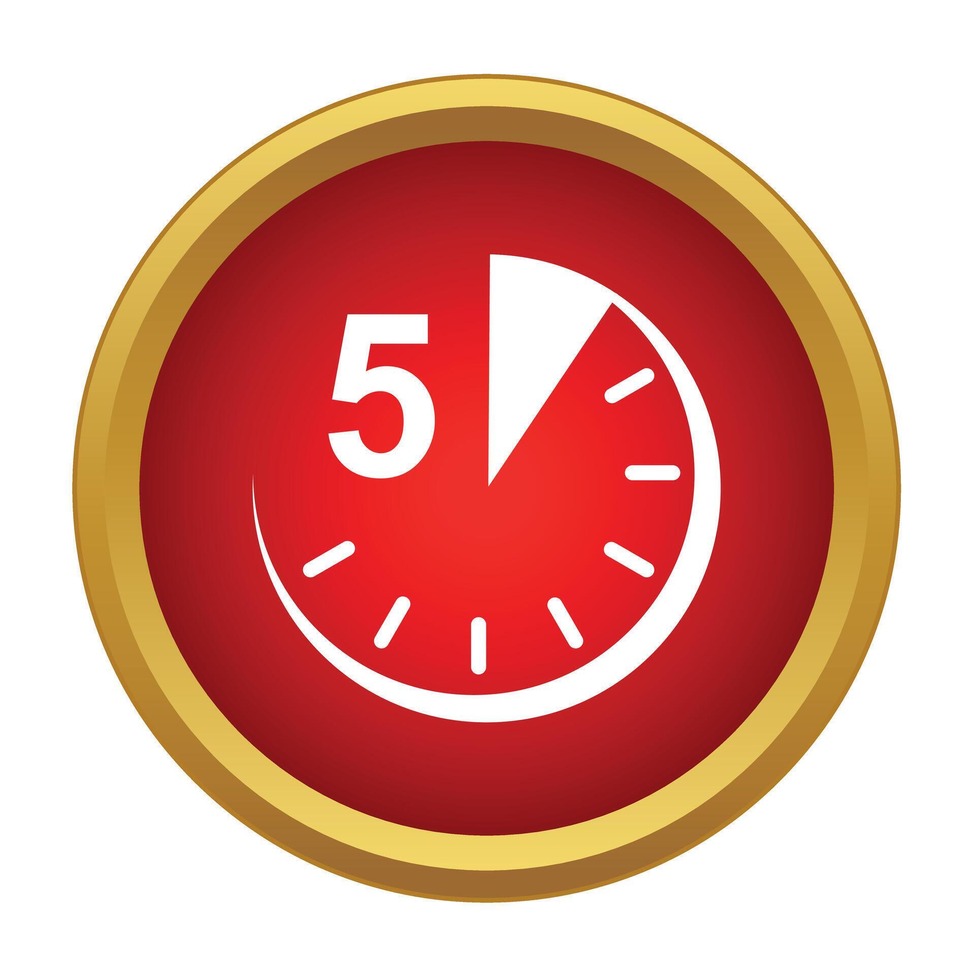 Five Countdown Visual Five minute countdown timer button concept deadline 79561337 Vector Art ...