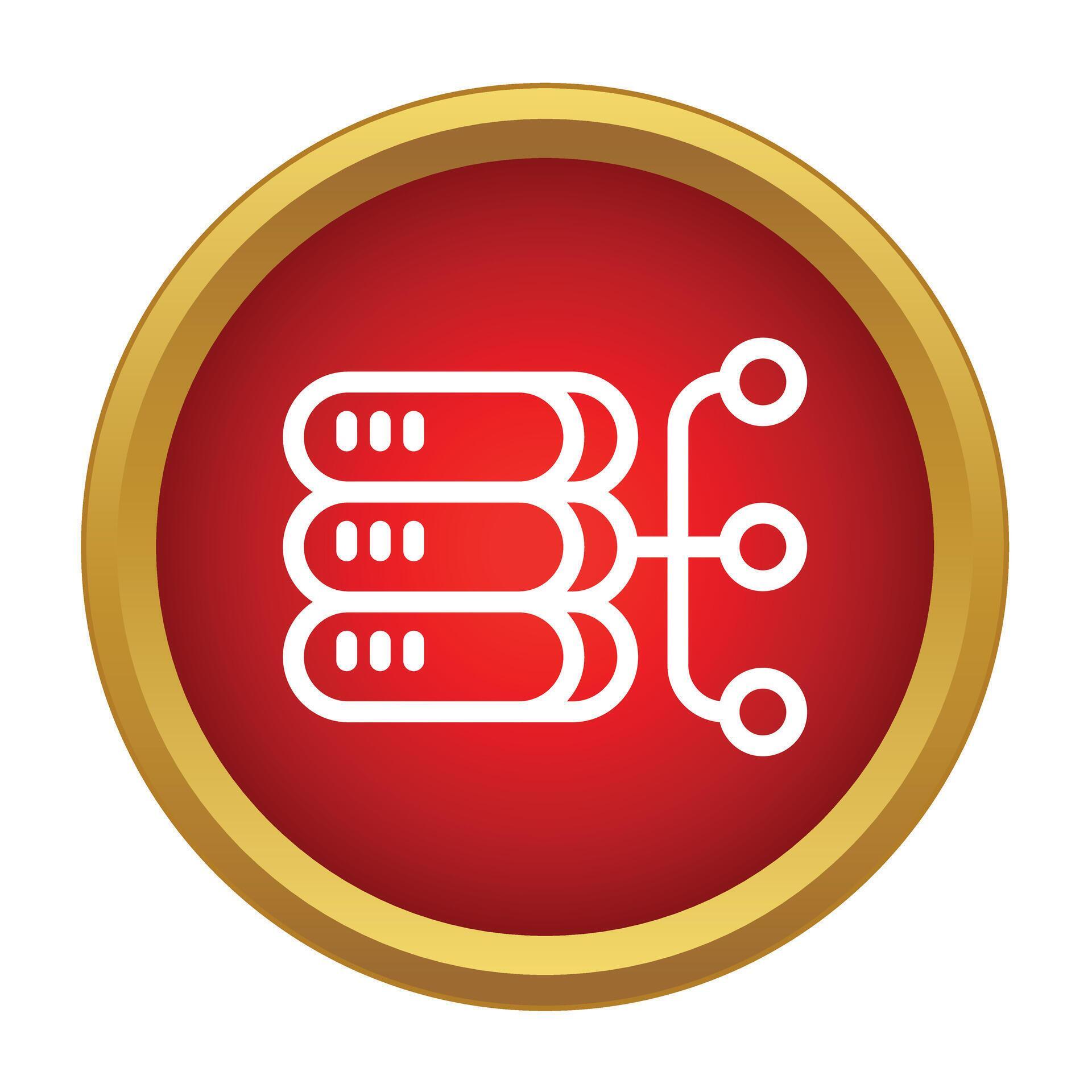 Server database network connection technology icon representing data ...