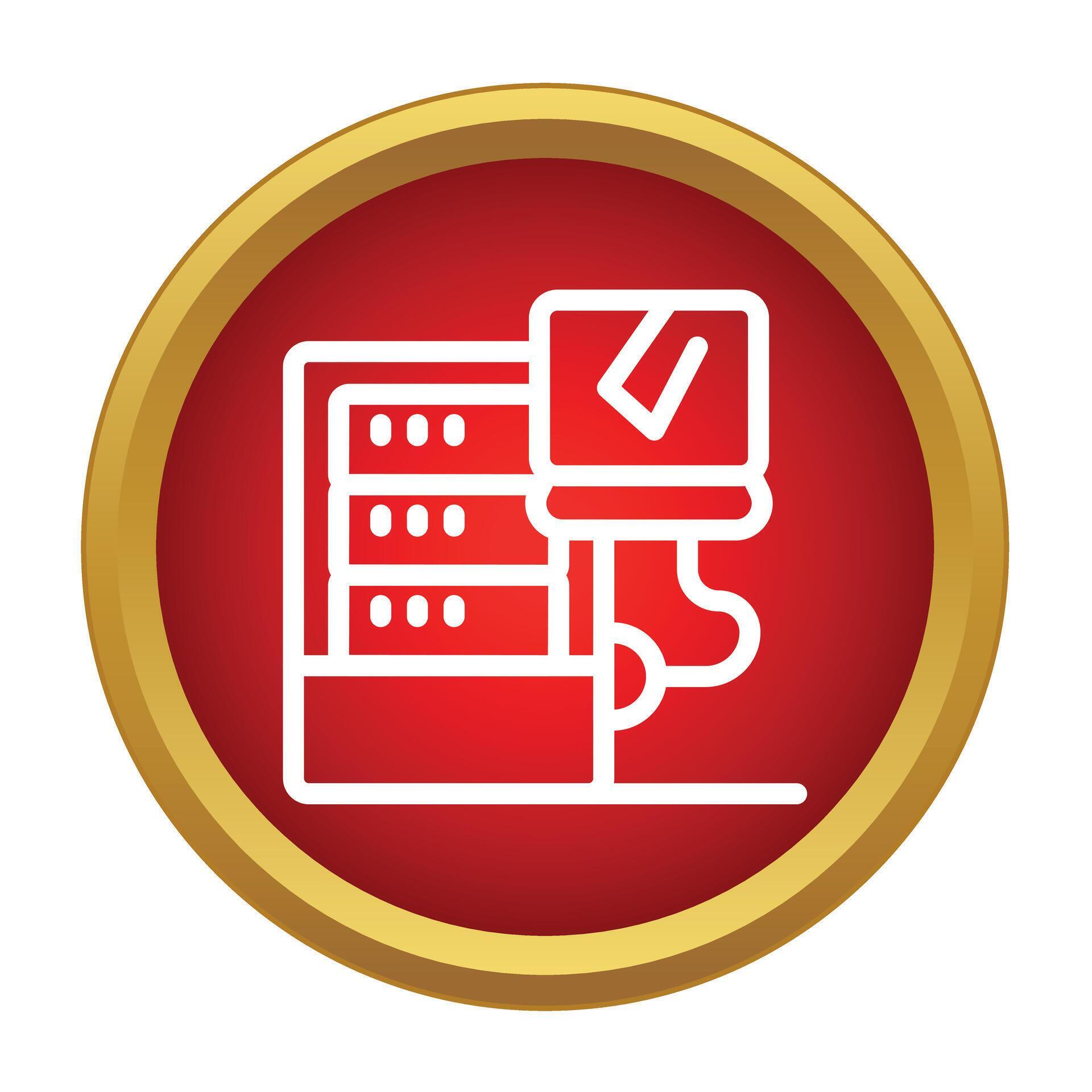 Server rack data storage and processing icon 79574820 Vector Art at ...