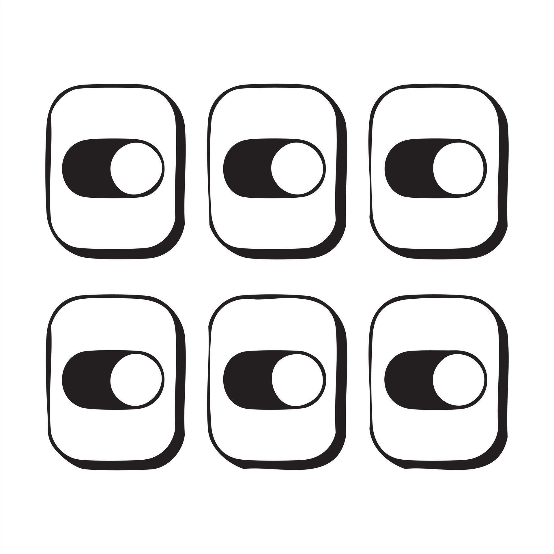 Toggle switch buttons user interface control element off position ...