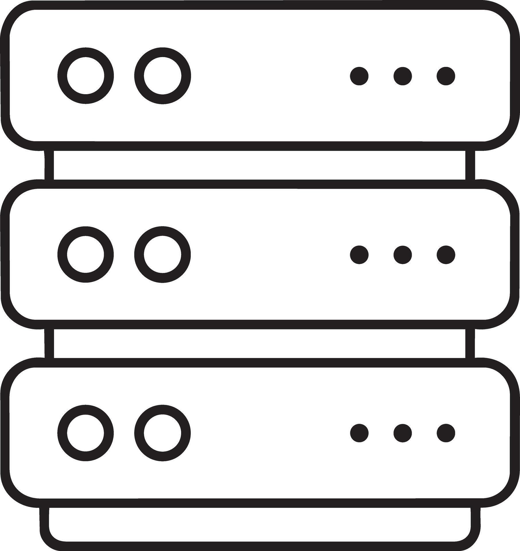 Server Database Stack Icon Cloud Computing and Data Storage ...