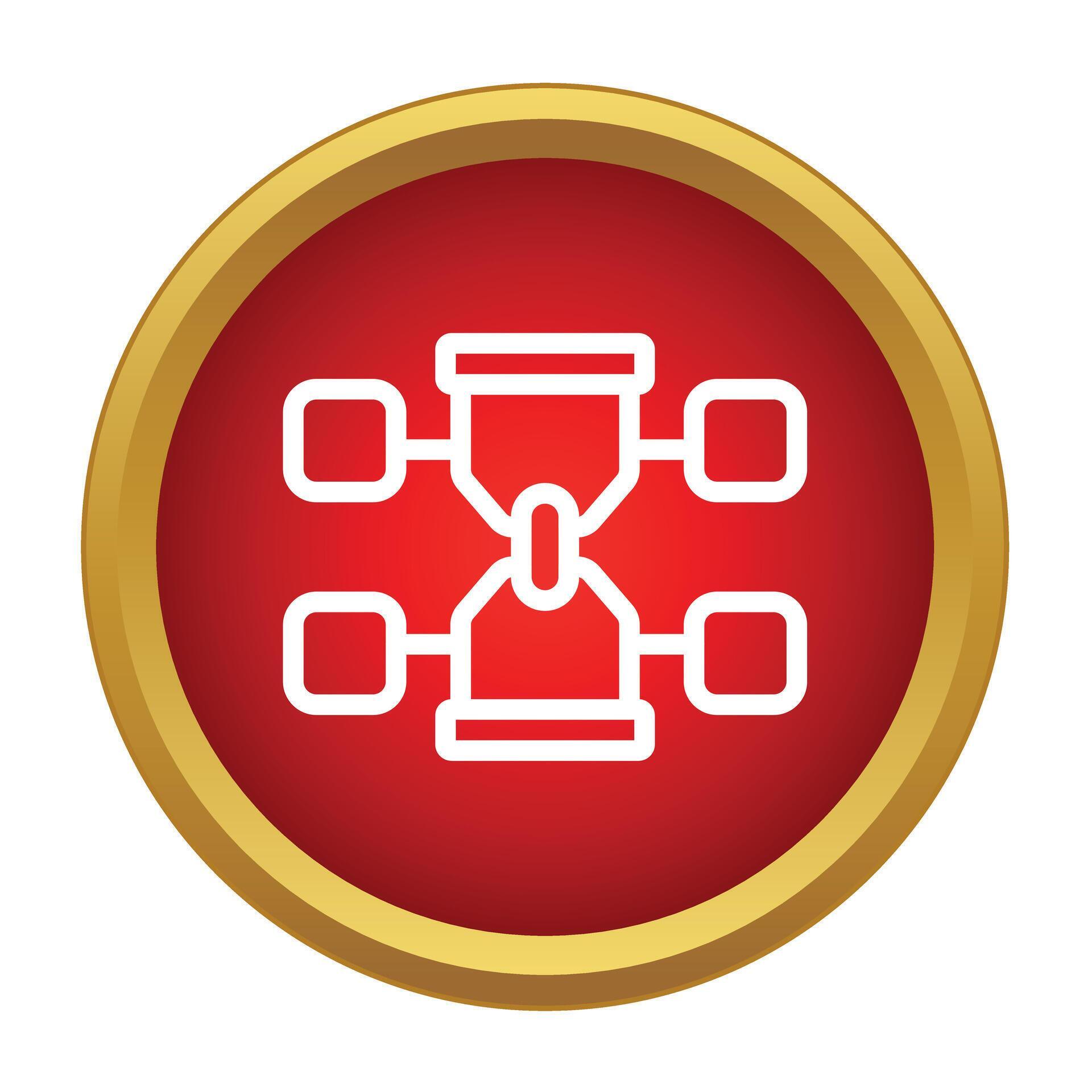 Centralized network connecting multiple data systems icon 79714113 ...