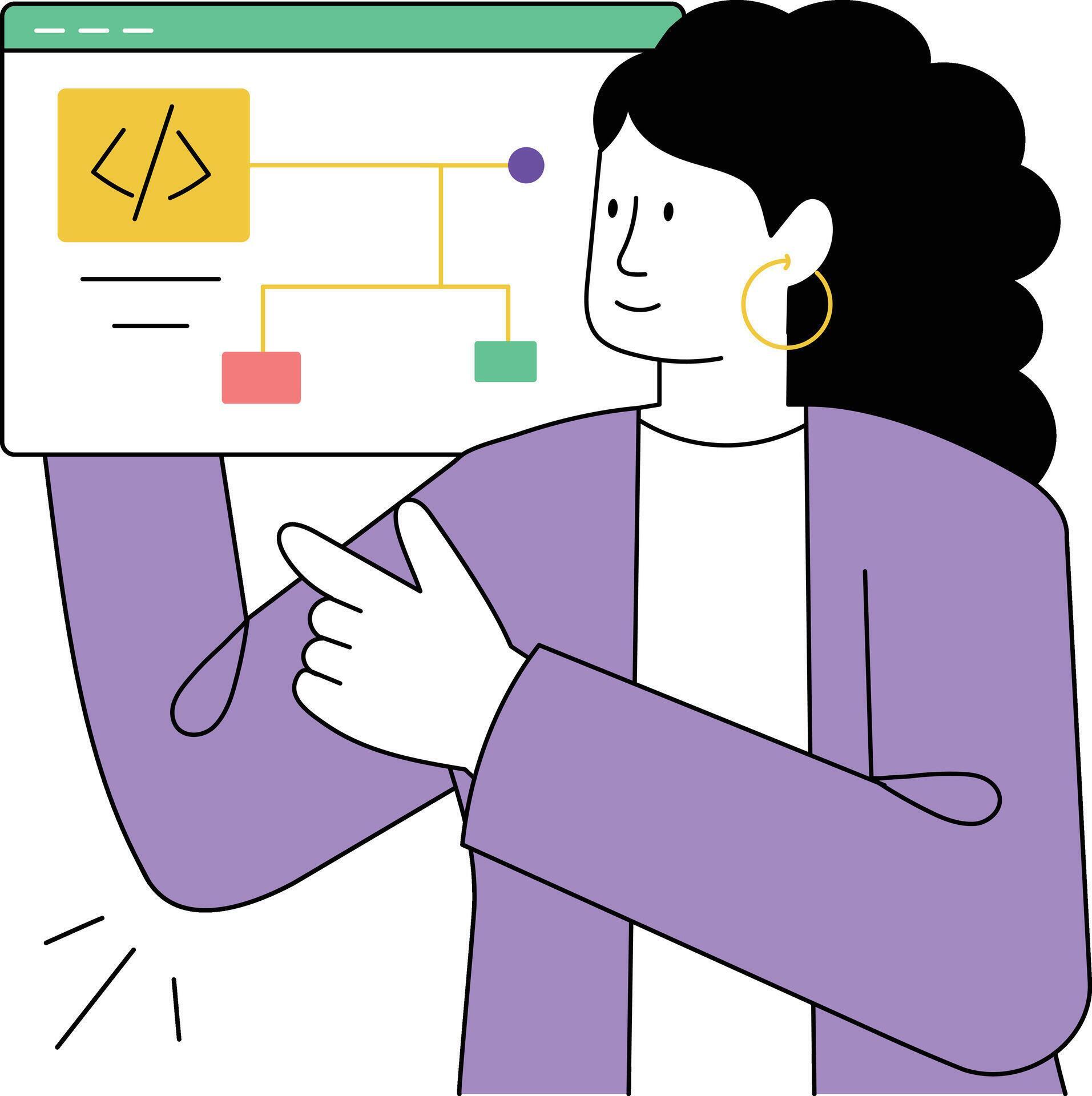 A flat style illustration representing algorithm 79735094 Vector Art at ...