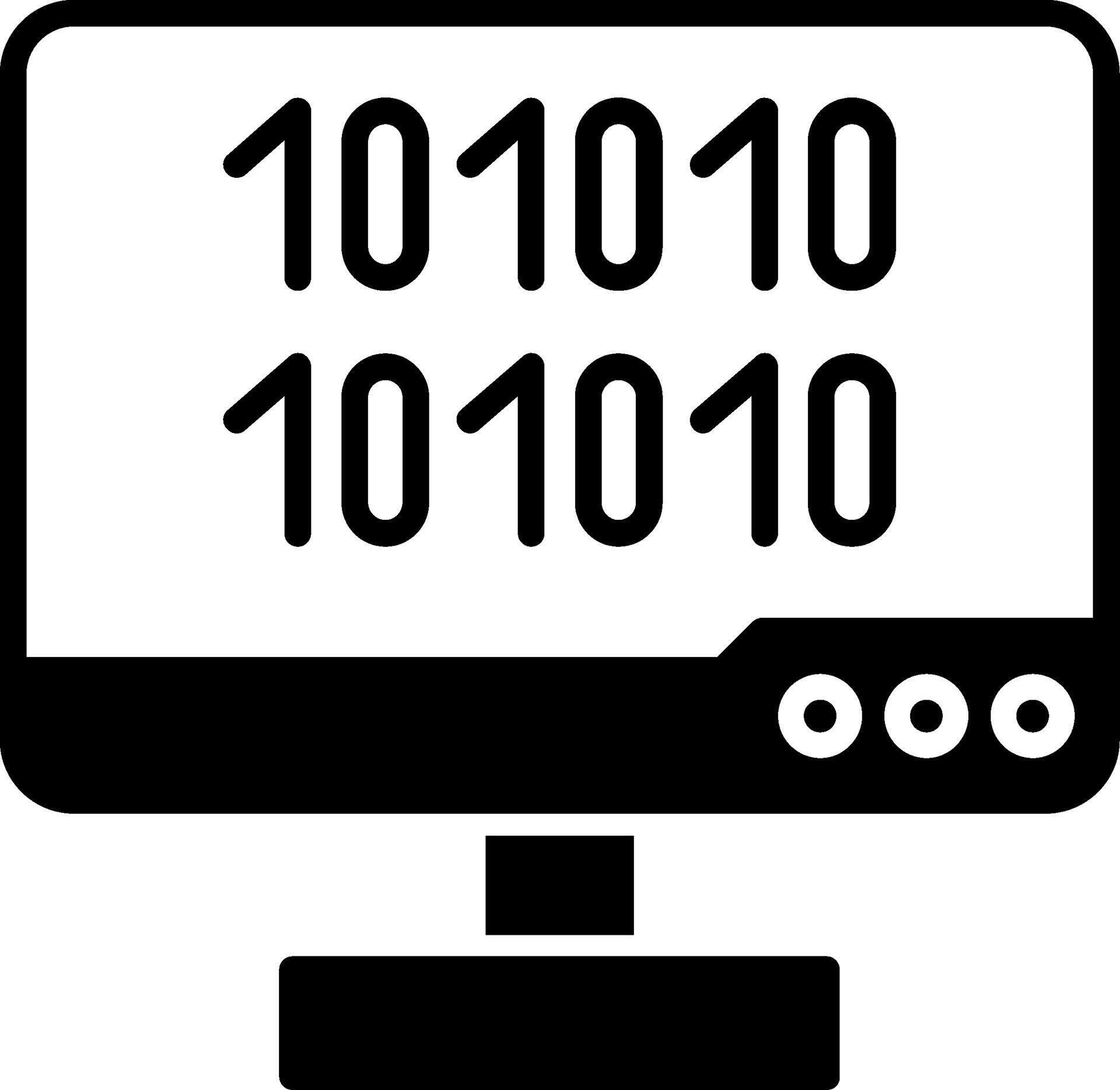 Binary Code Sequence Glyph 79745872 Vector Art at Vecteezy