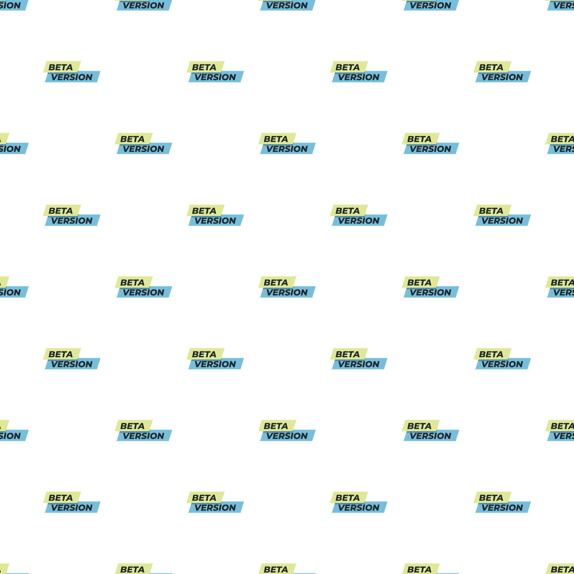 Repeating beta version pattern for software development 79798660 Vector ...