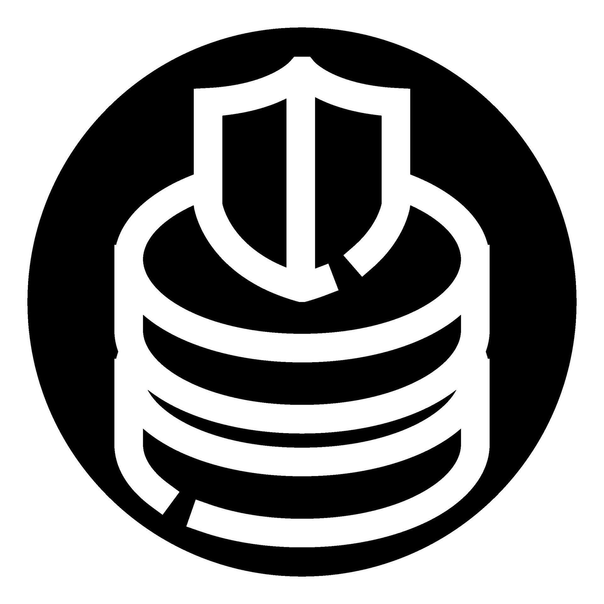 Database server stack protecting data security icon 79804214 Vector Art ...