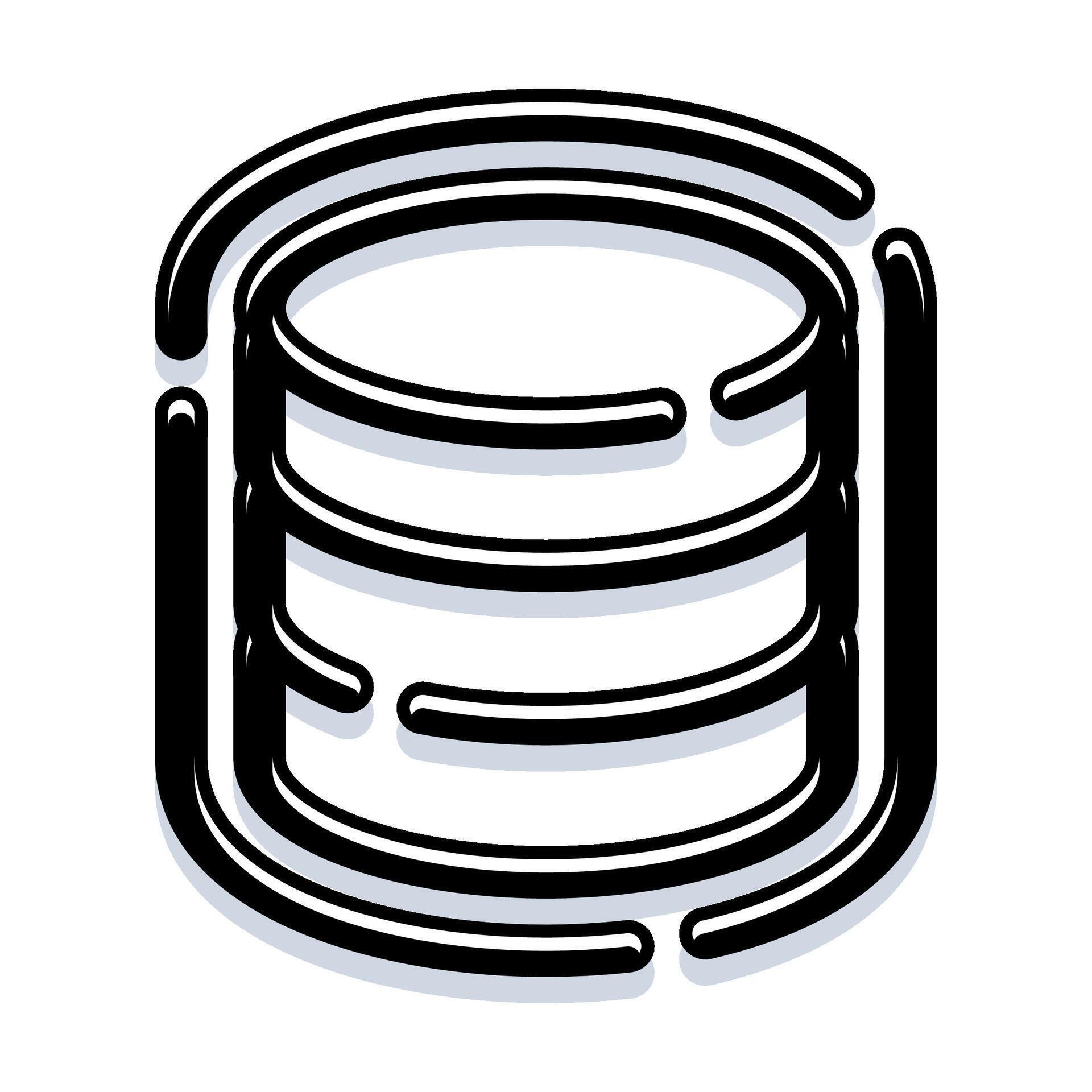 Database icon symbolizing data storage and digital computing 79804276 ...
