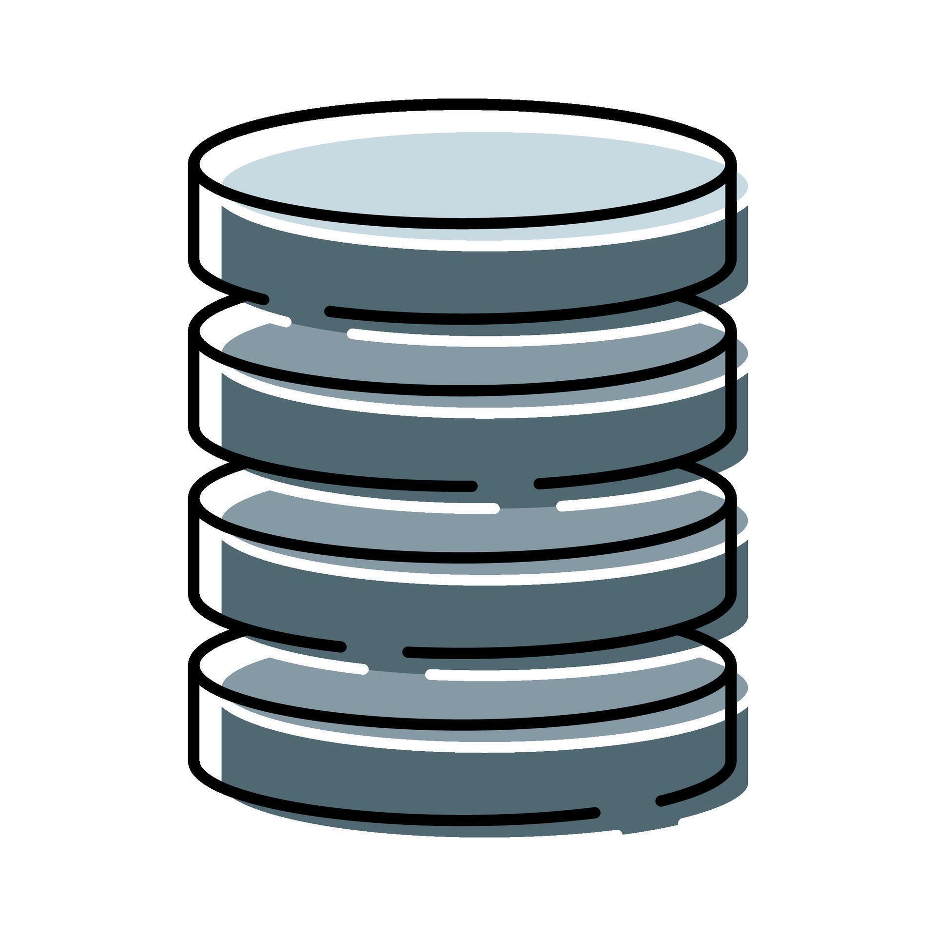 Database server stack storing digital icon 79804439 Vector Art at Vecteezy