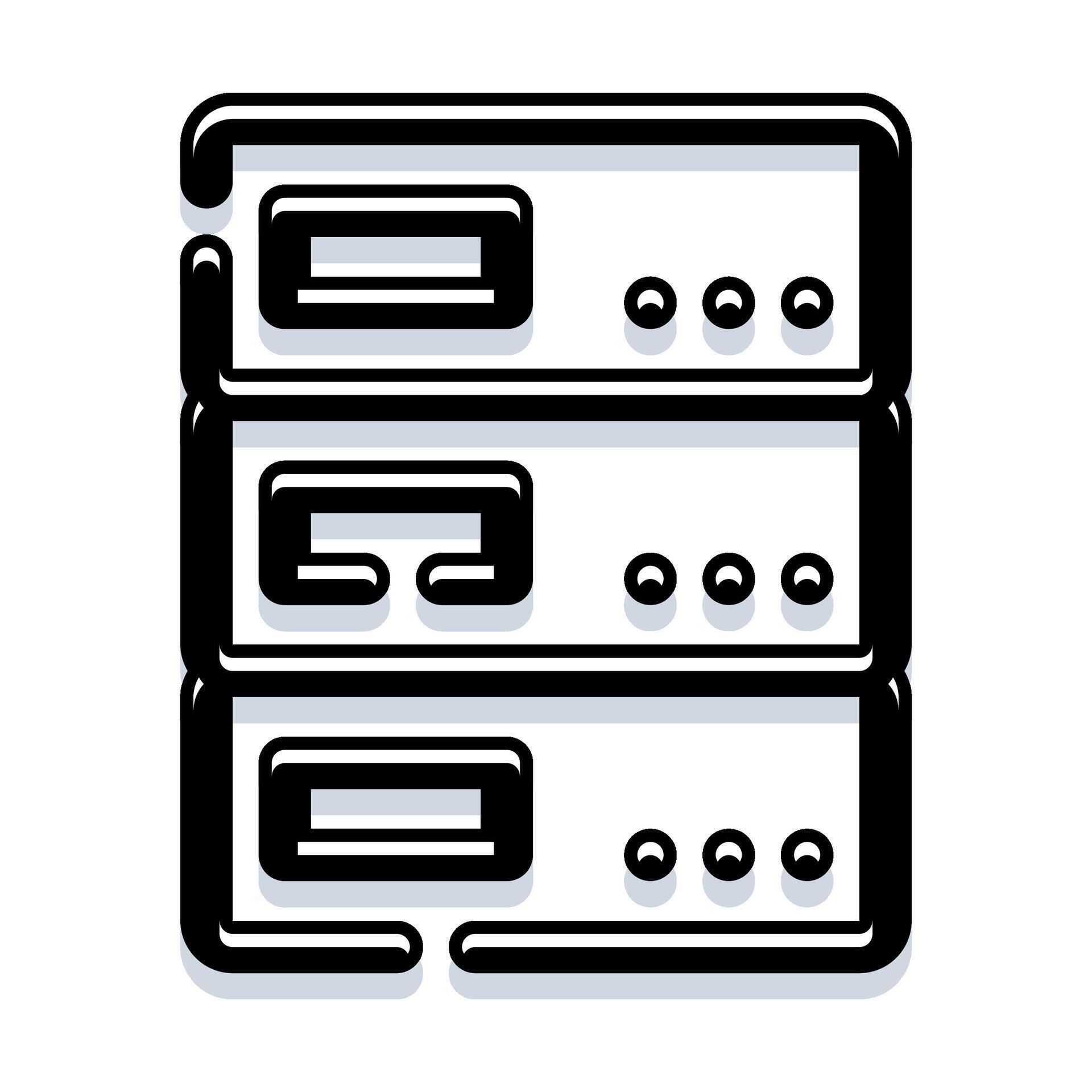 Server rack data storage computing technology icon 79804890 Vector Art ...