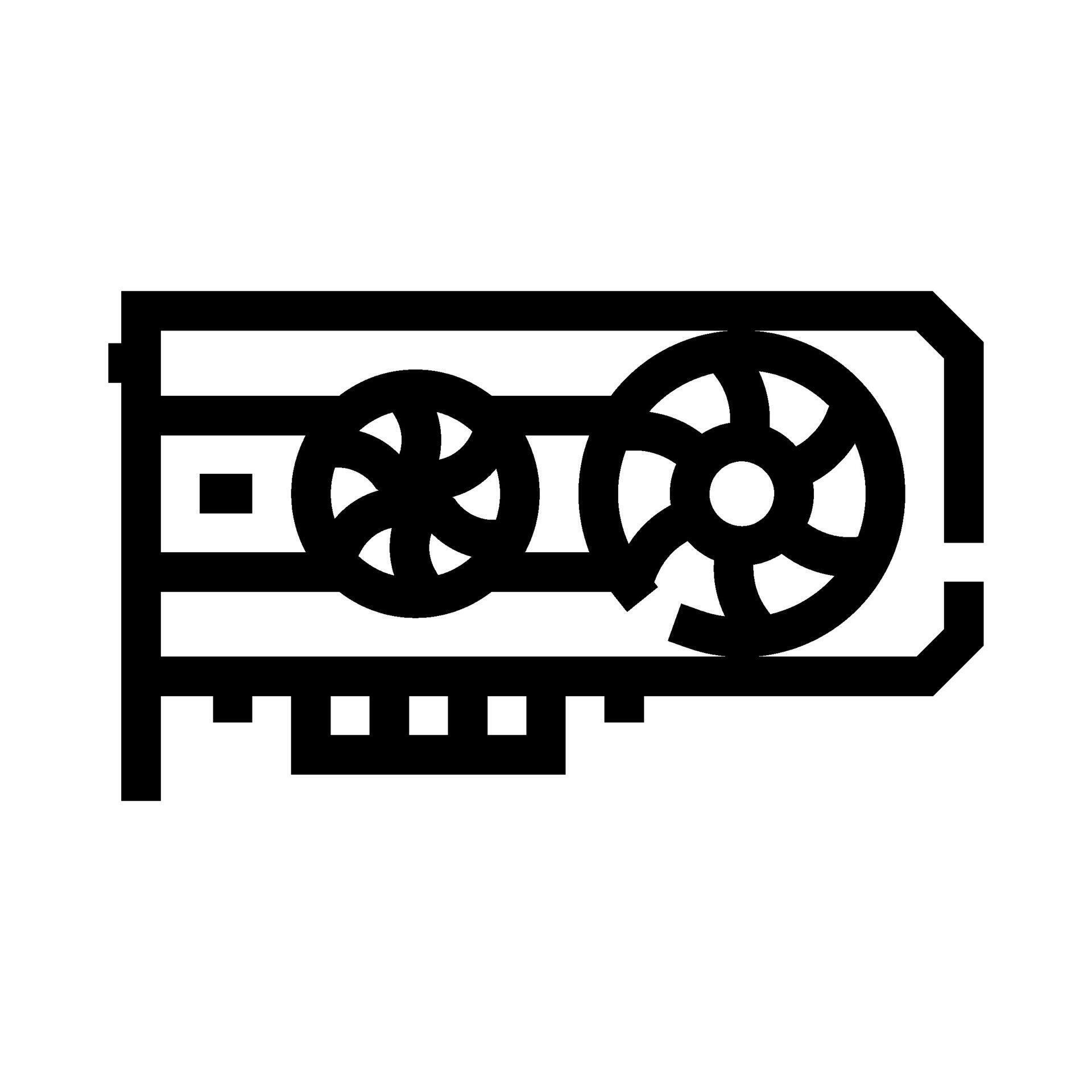 Computing hardware graphic processing unit outline icon 79805628 Vector ...