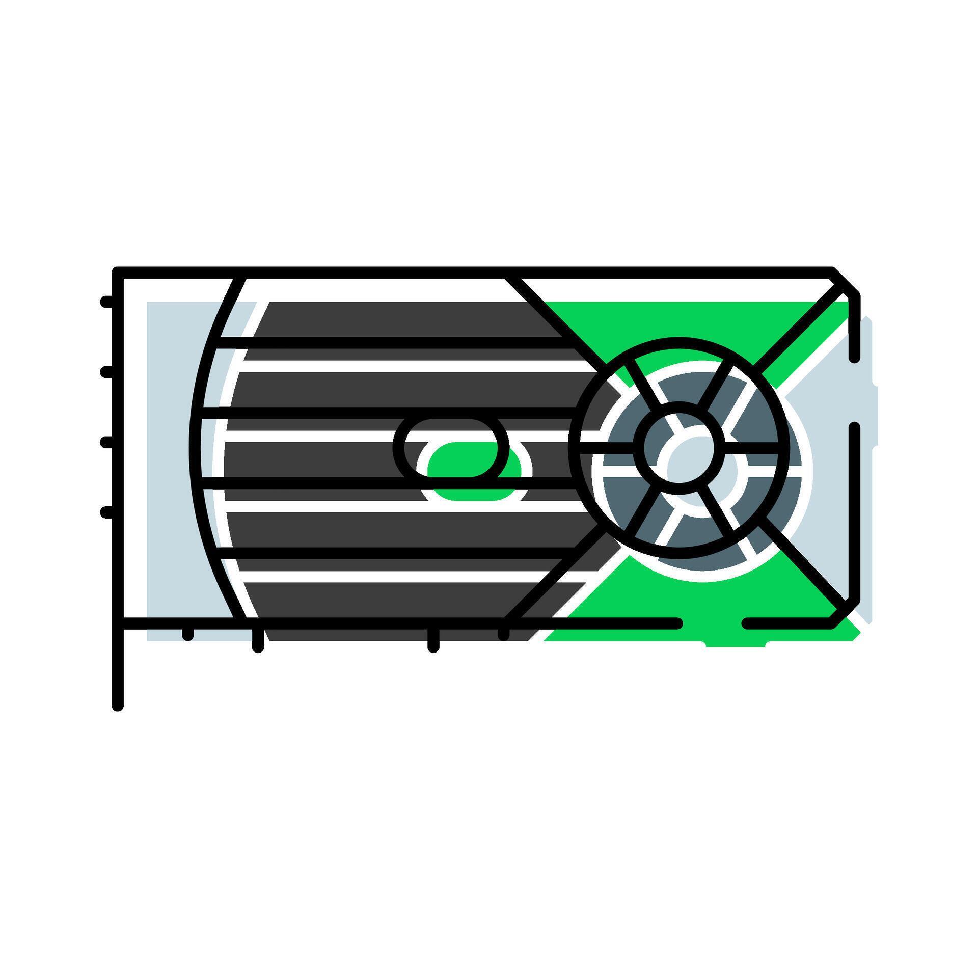 Graphics processing unit icon for computer hardware 79805772 Vector Art ...