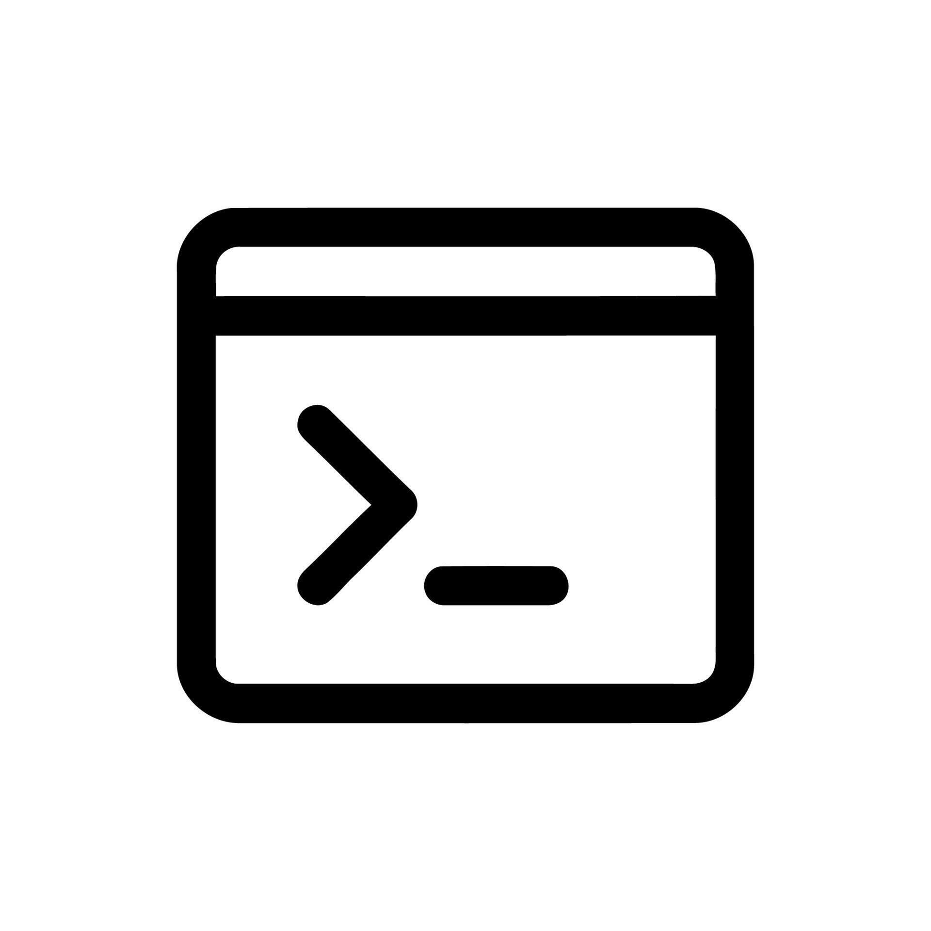 Simple Command Line Interface Terminal Window Icon Shape 79806154 ...
