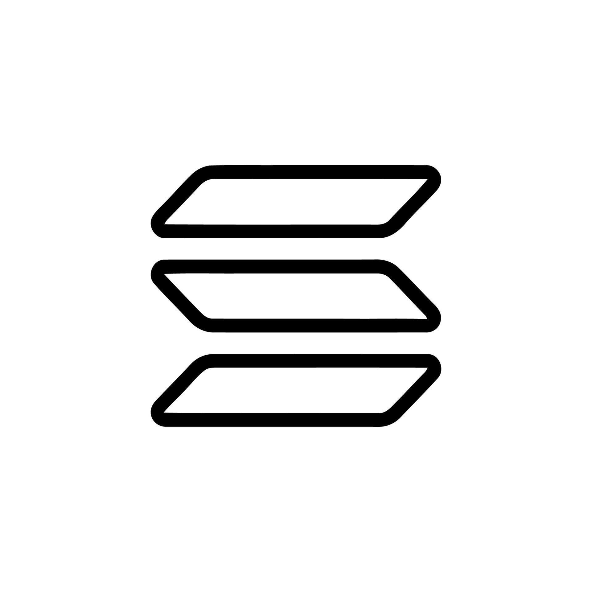 Outline Three Stacked Rectangular Shape Layer Icon 79807207 Vector Art ...