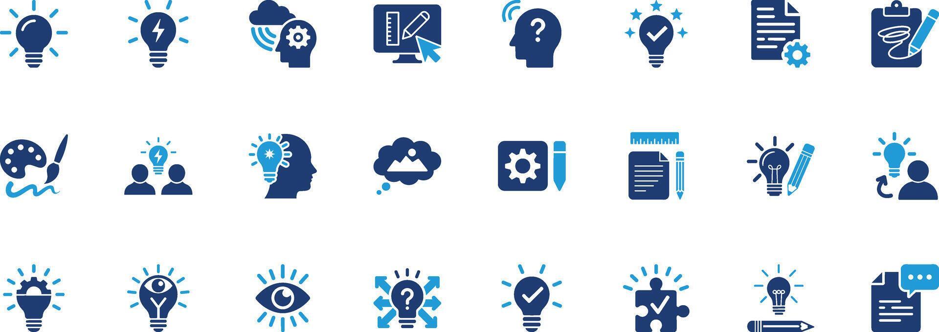 Creativity Solid Icon Set 79956800 Vector Art at Vecteezy
