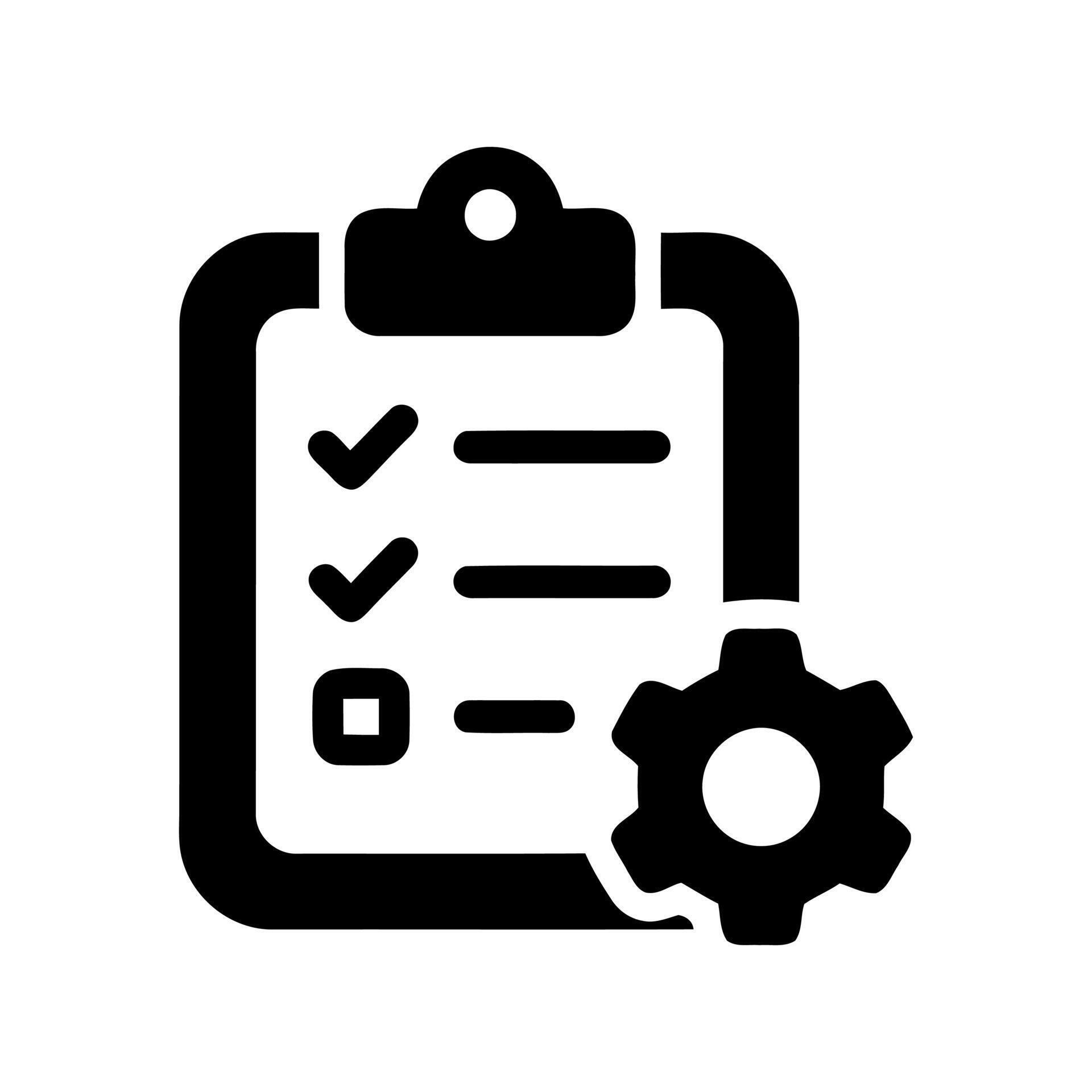 Task Management Settings Checklist Process Optimization Icon 79970009 ...
