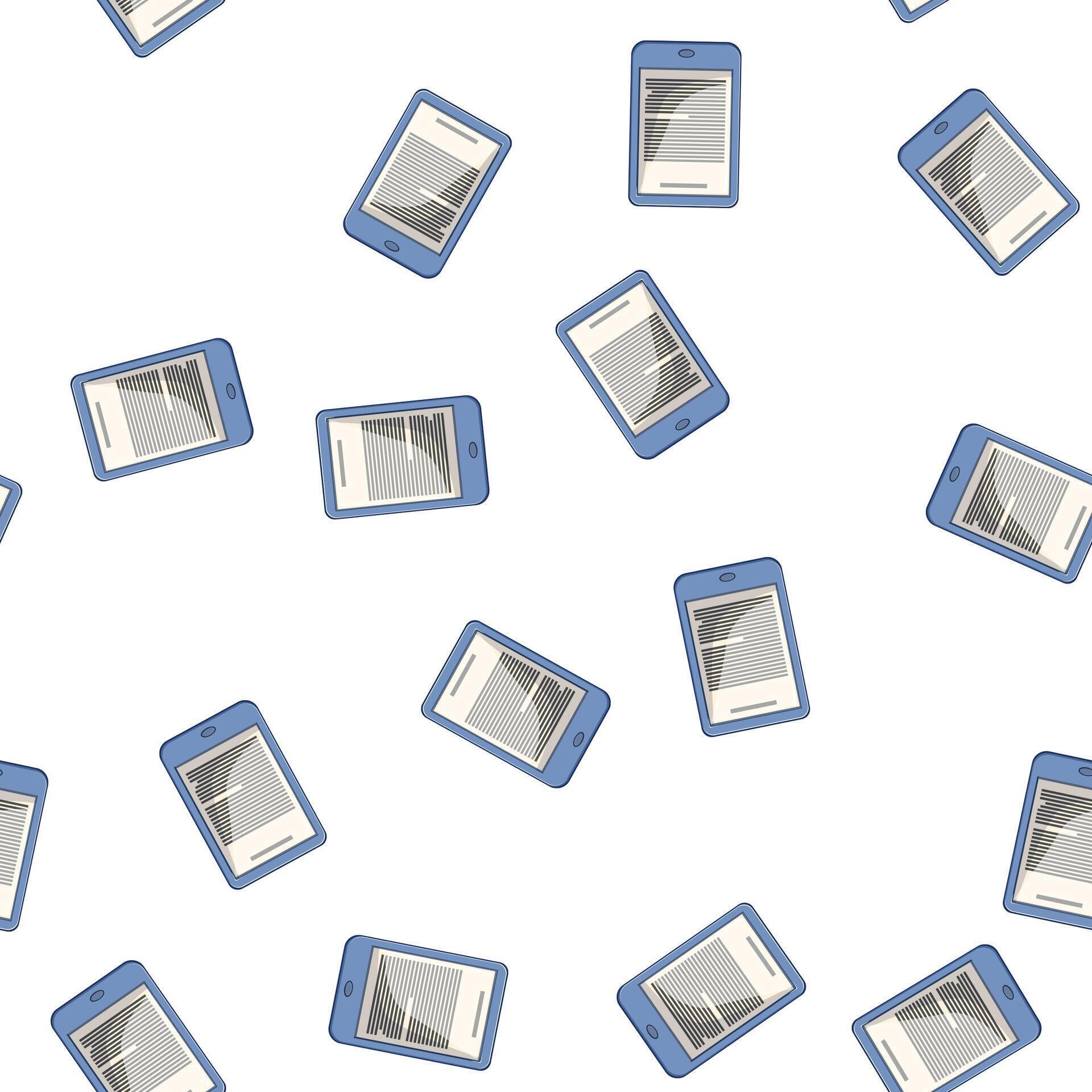 pattern electronic ebook reader cartoon 80025206 Vector Art at Vecteezy