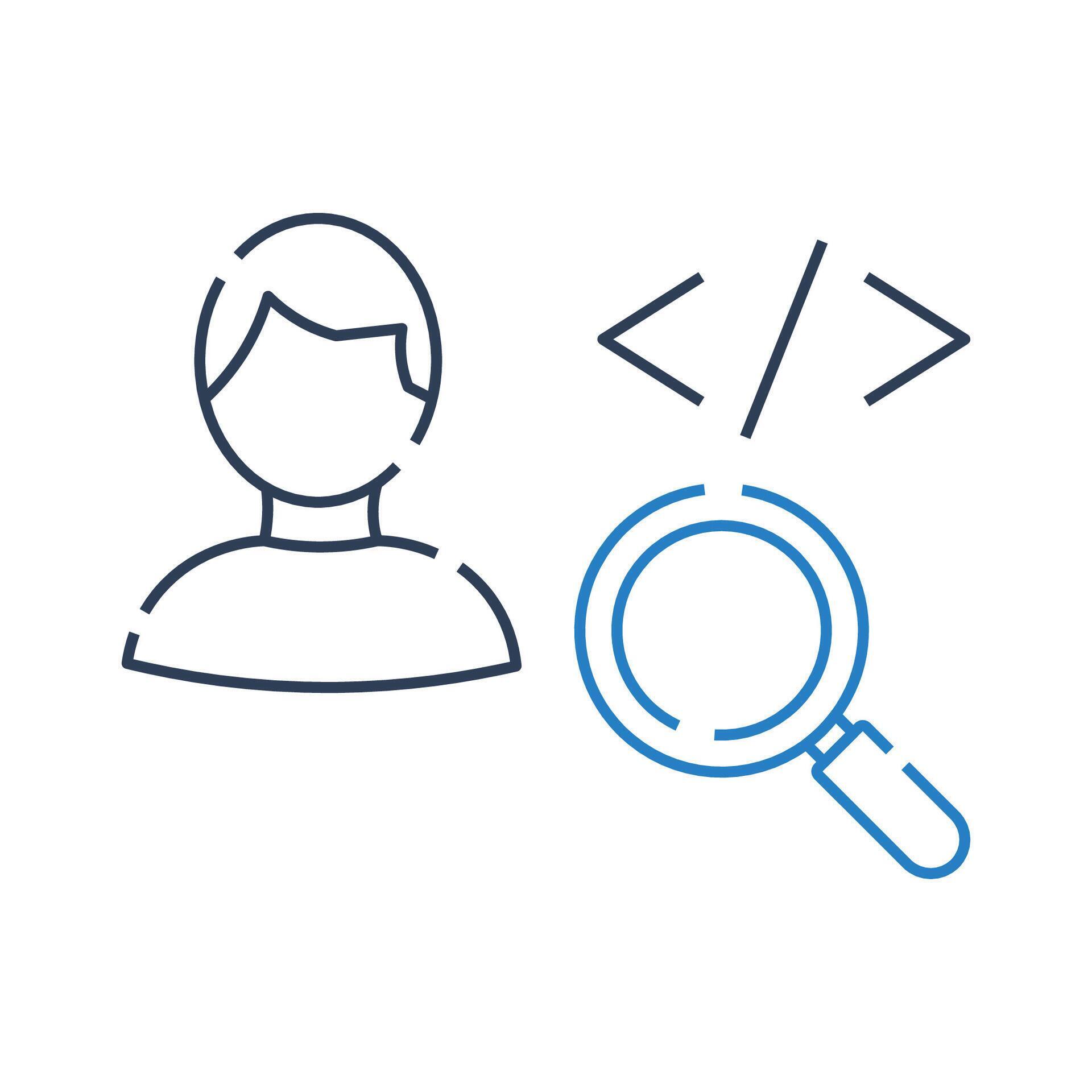 Code Review icon for developer collaboration, Programming icon for code ...