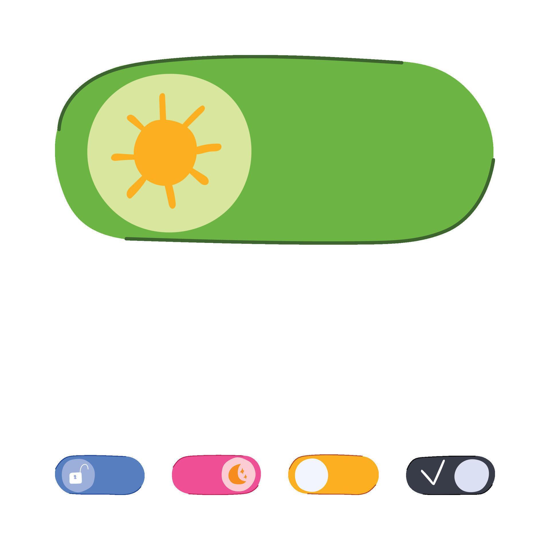 Toggle User Interface User interface toggle switches for digital control 80100577 Vector Art ...