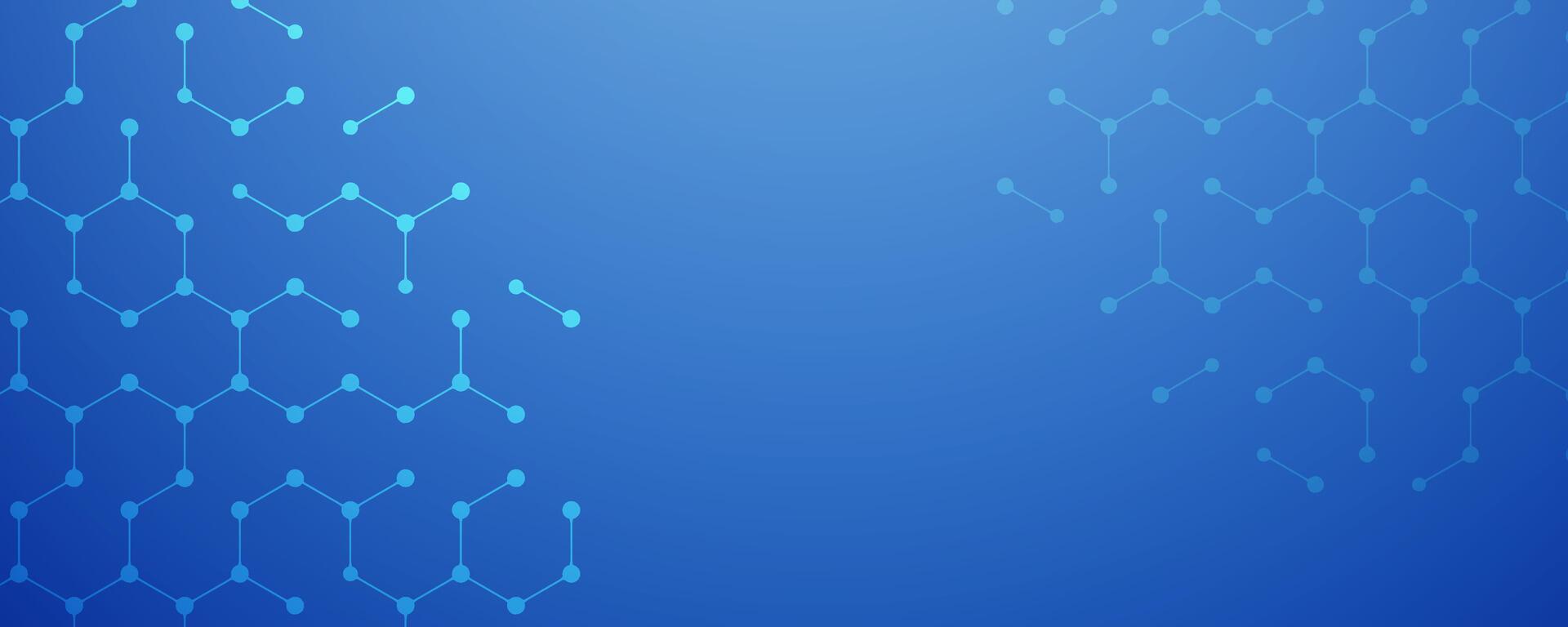 Blue abstract hexagonal network pattern on gradient background 80136803 ...