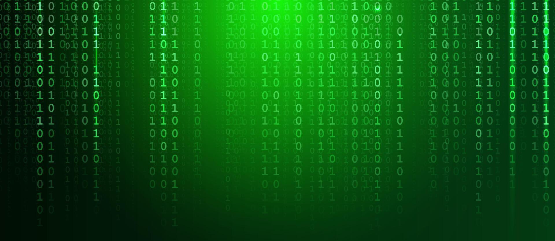 01 Binary Code Digital Technology Green Matrix Background for Digital ...