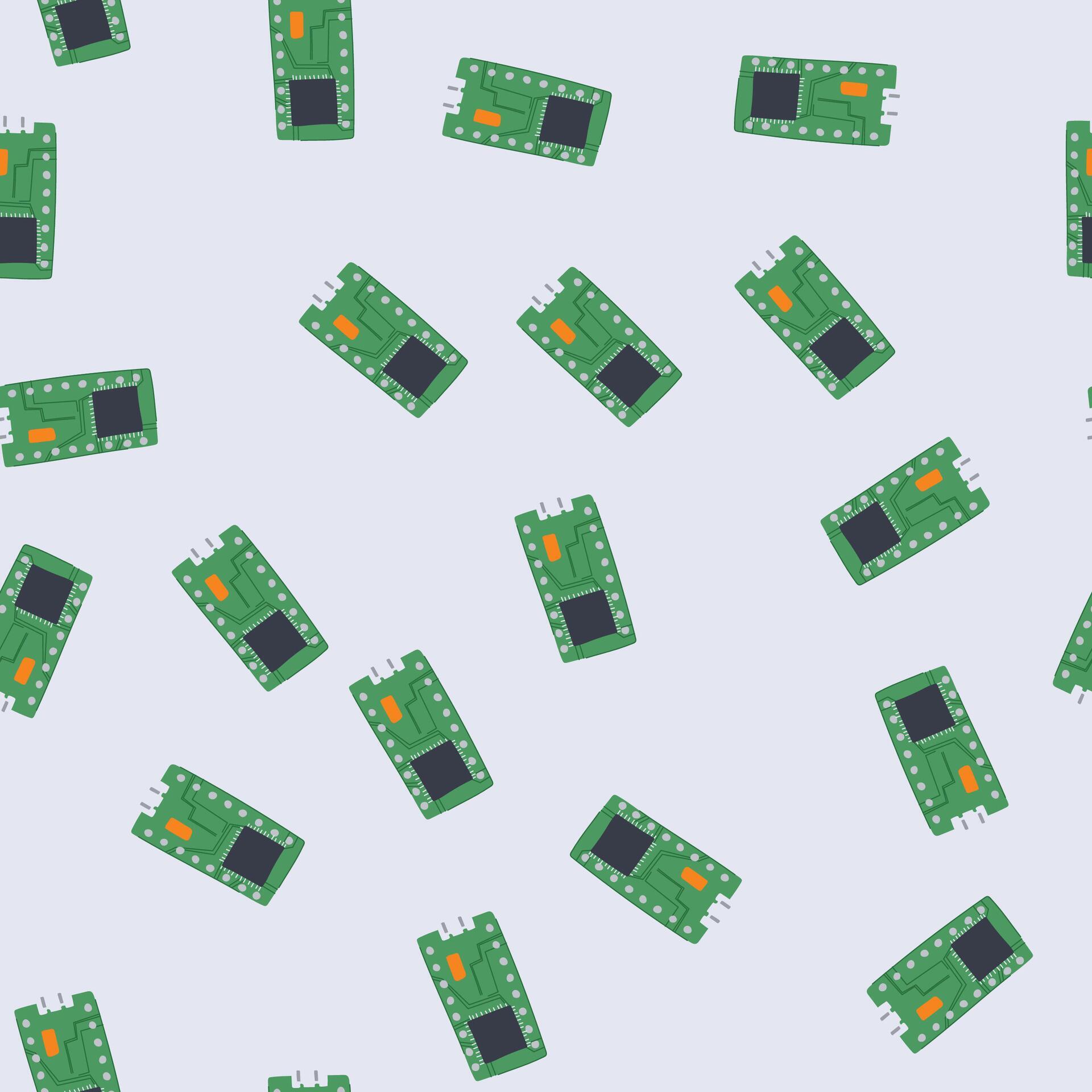 seamless pattern technology microcontroller cartoon style 80190681 ...