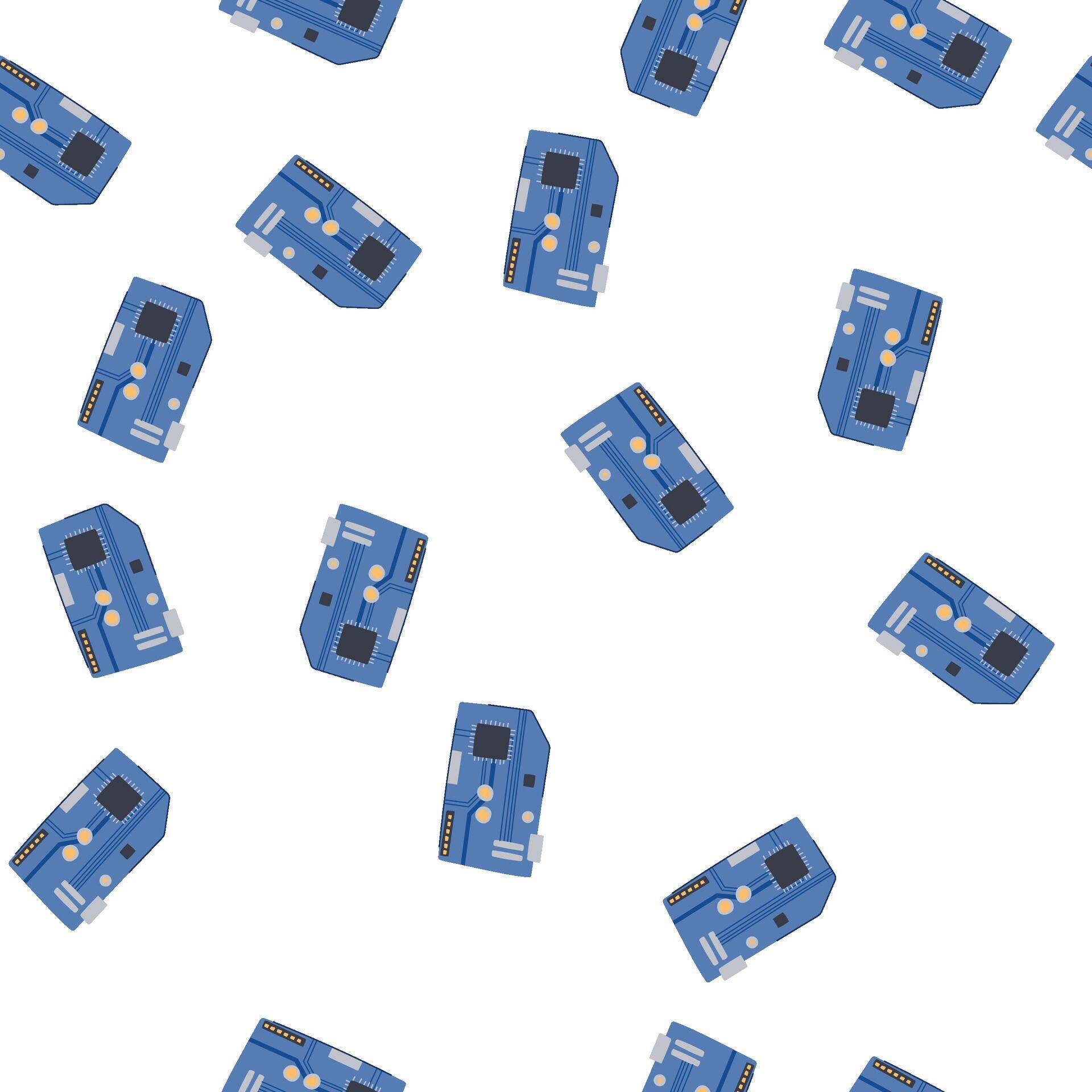 pattern semiconductor microcontroller cartoon 80202272 Vector Art at ...