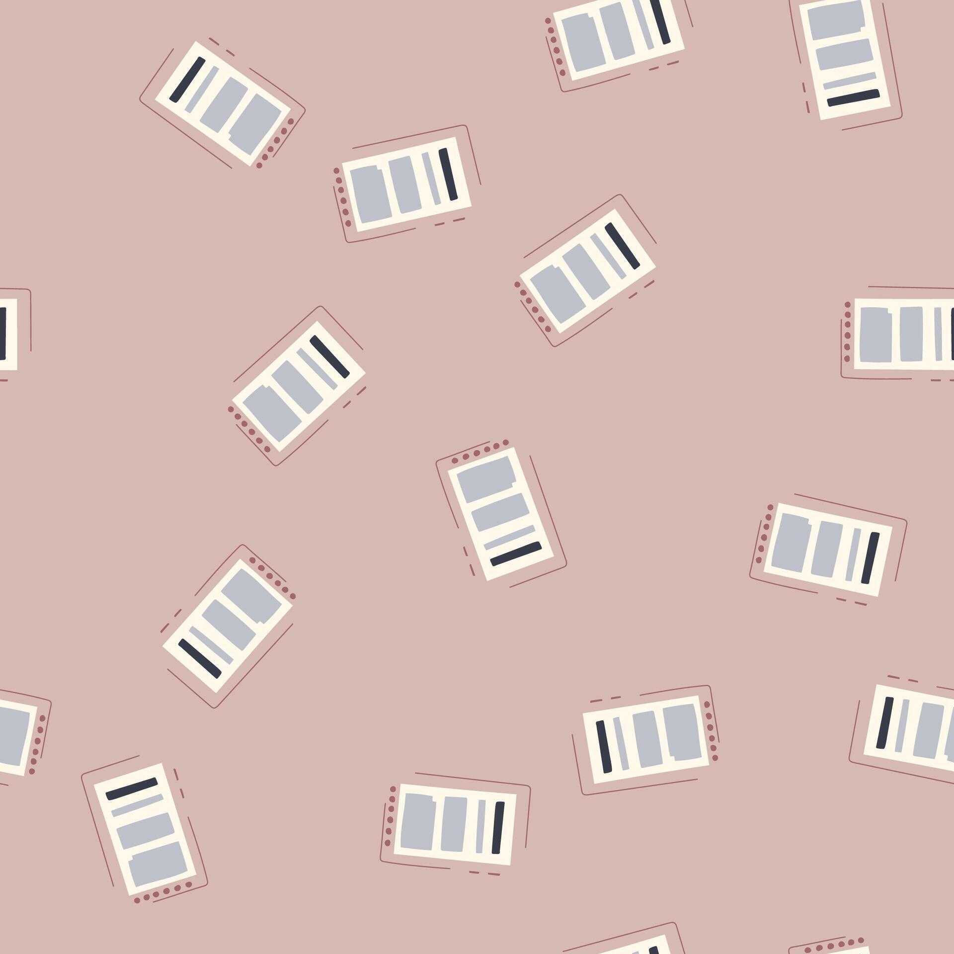 seamless pattern learn e-reader cartoon style 80210415 Vector Art at ...