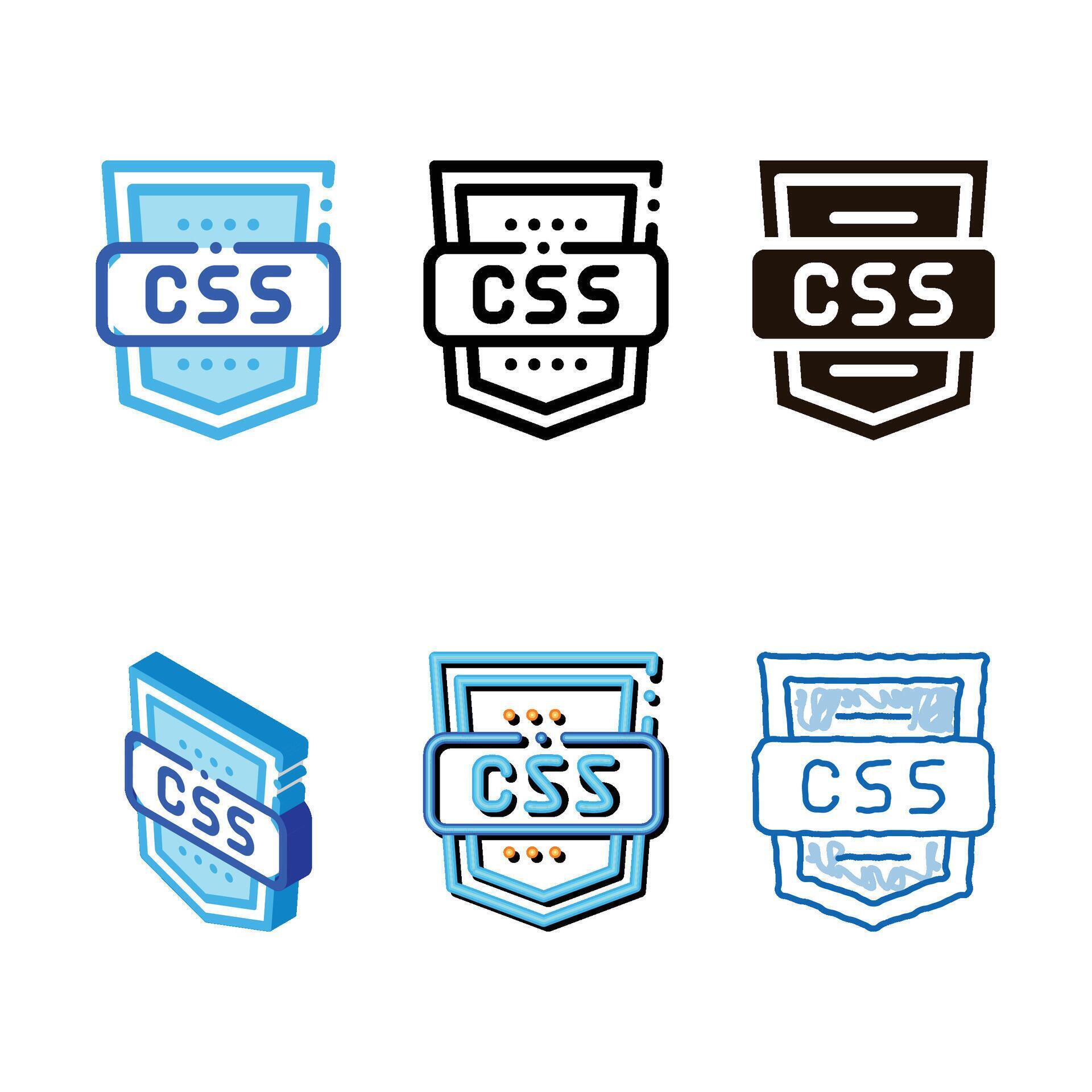 coding language css system thin line icon mix 80214420 Vector Art at ...