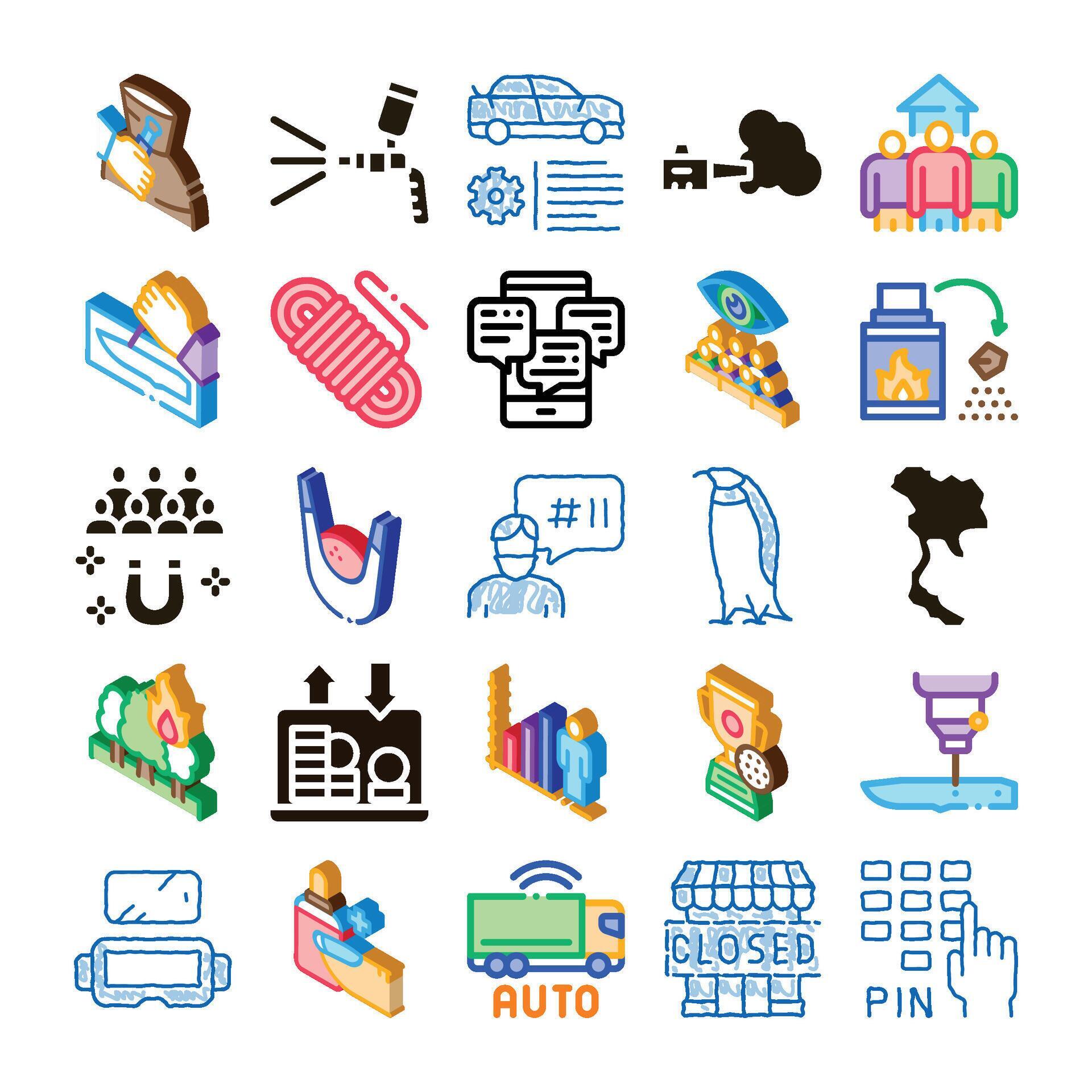 Isometric business technology people data objects set 80229721 Vector ...