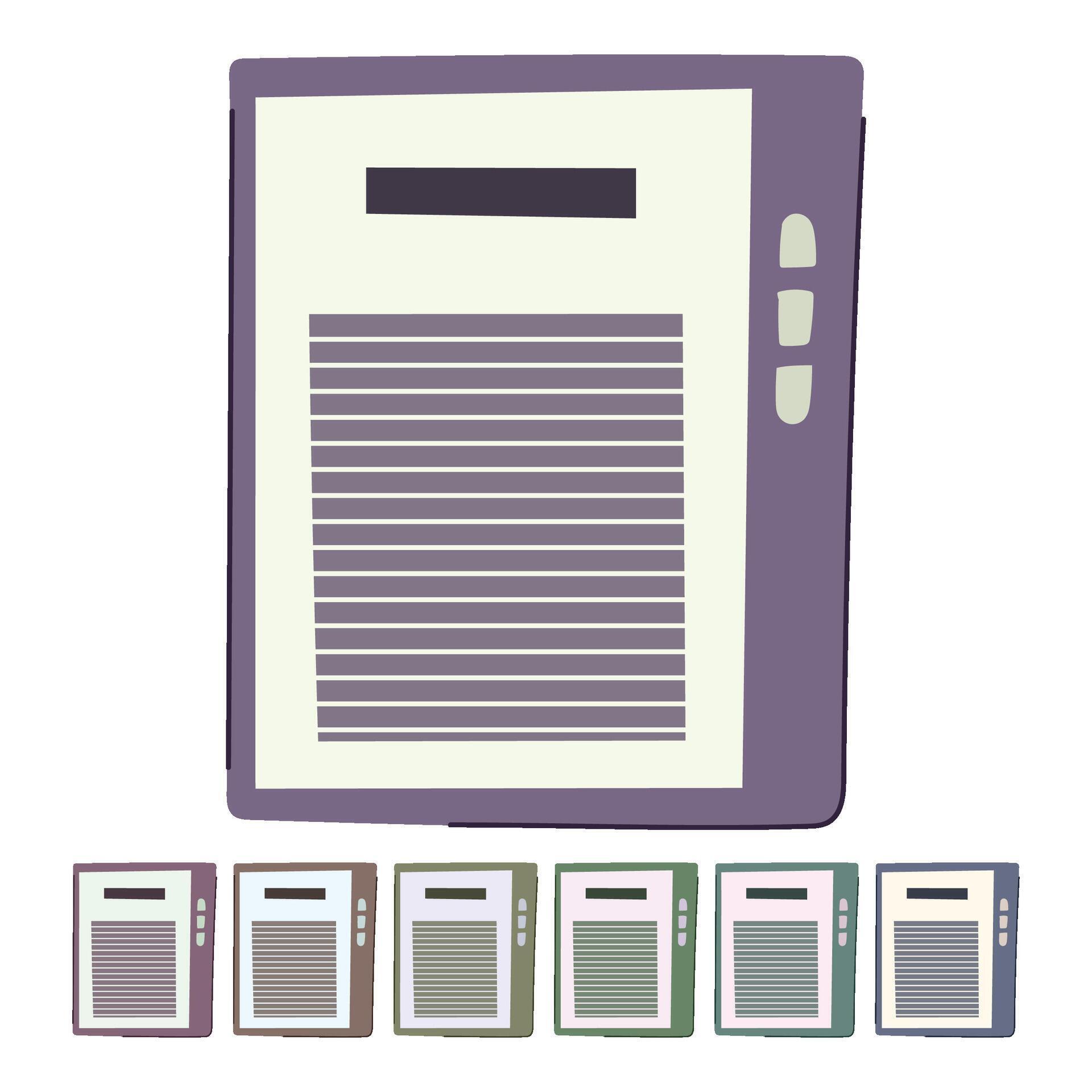 reader e-reader cartoon style graphic 80239285 Vector Art at Vecteezy