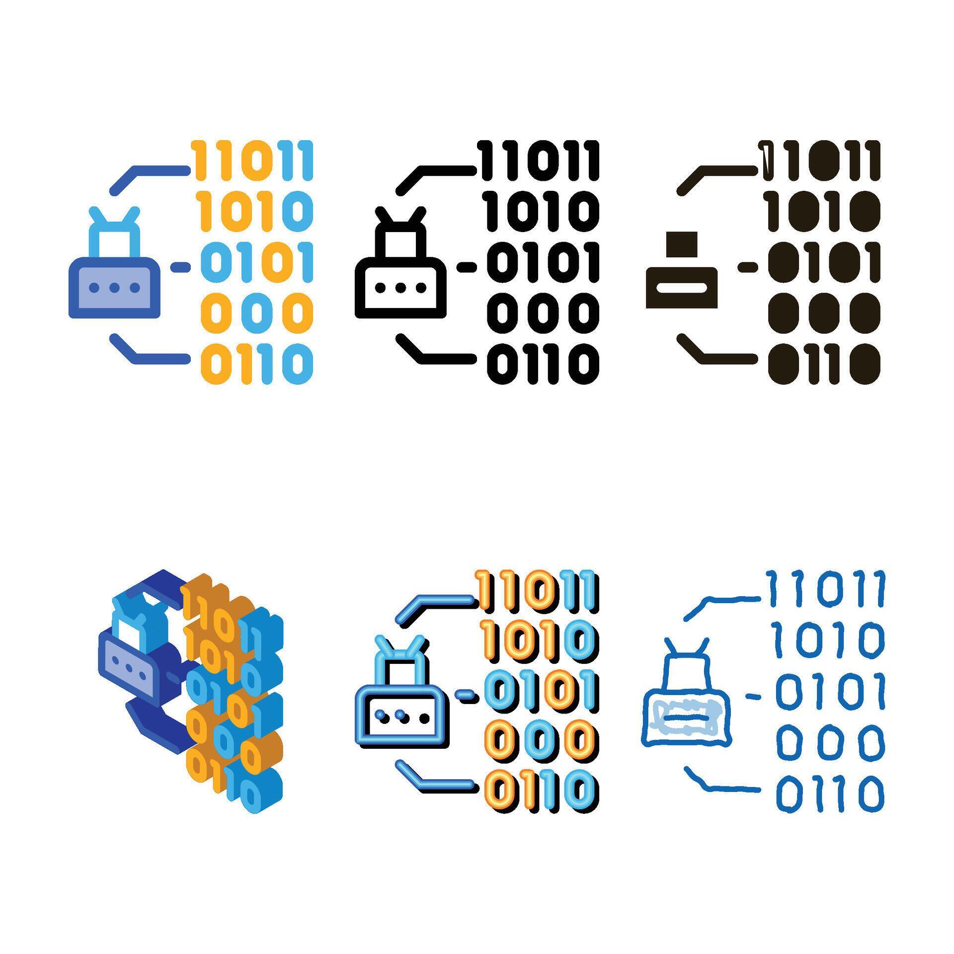 binary code stylized icon outline 80244049 Vector Art at Vecteezy