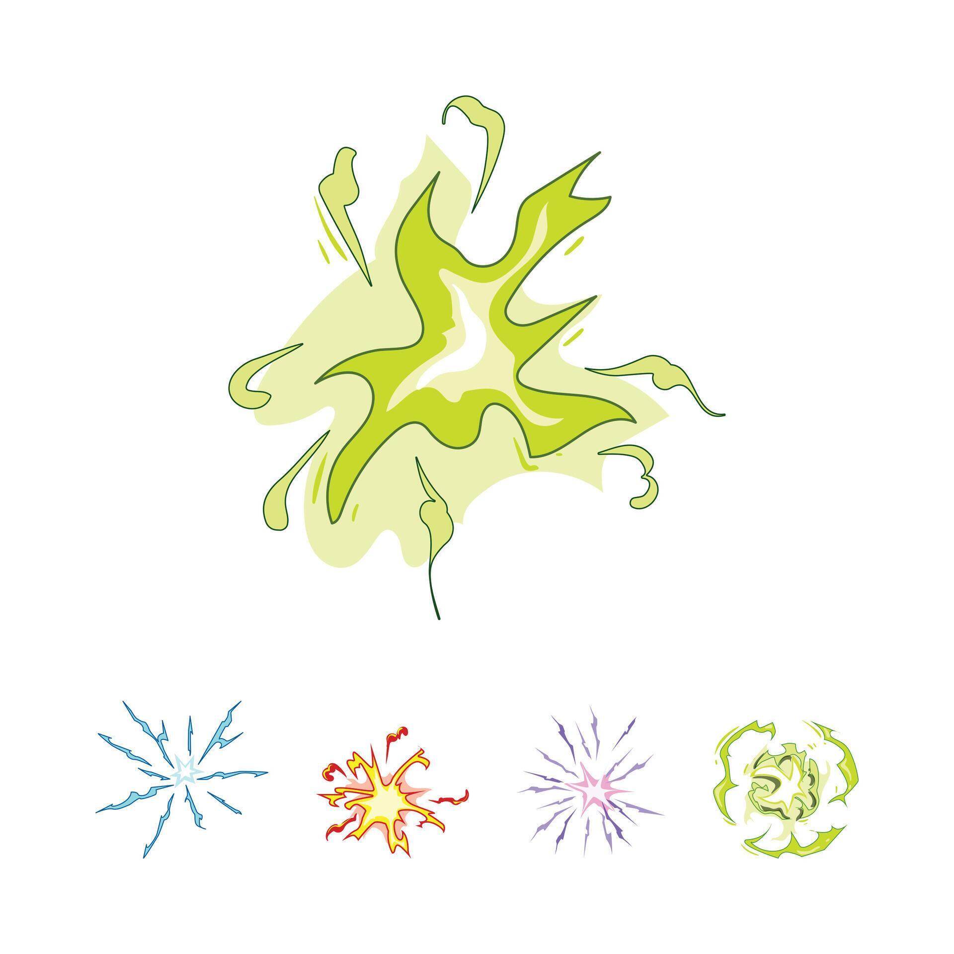 Ears Exploding Visual Exploding visual effect elements with comic explosions 80256907 Vector ...