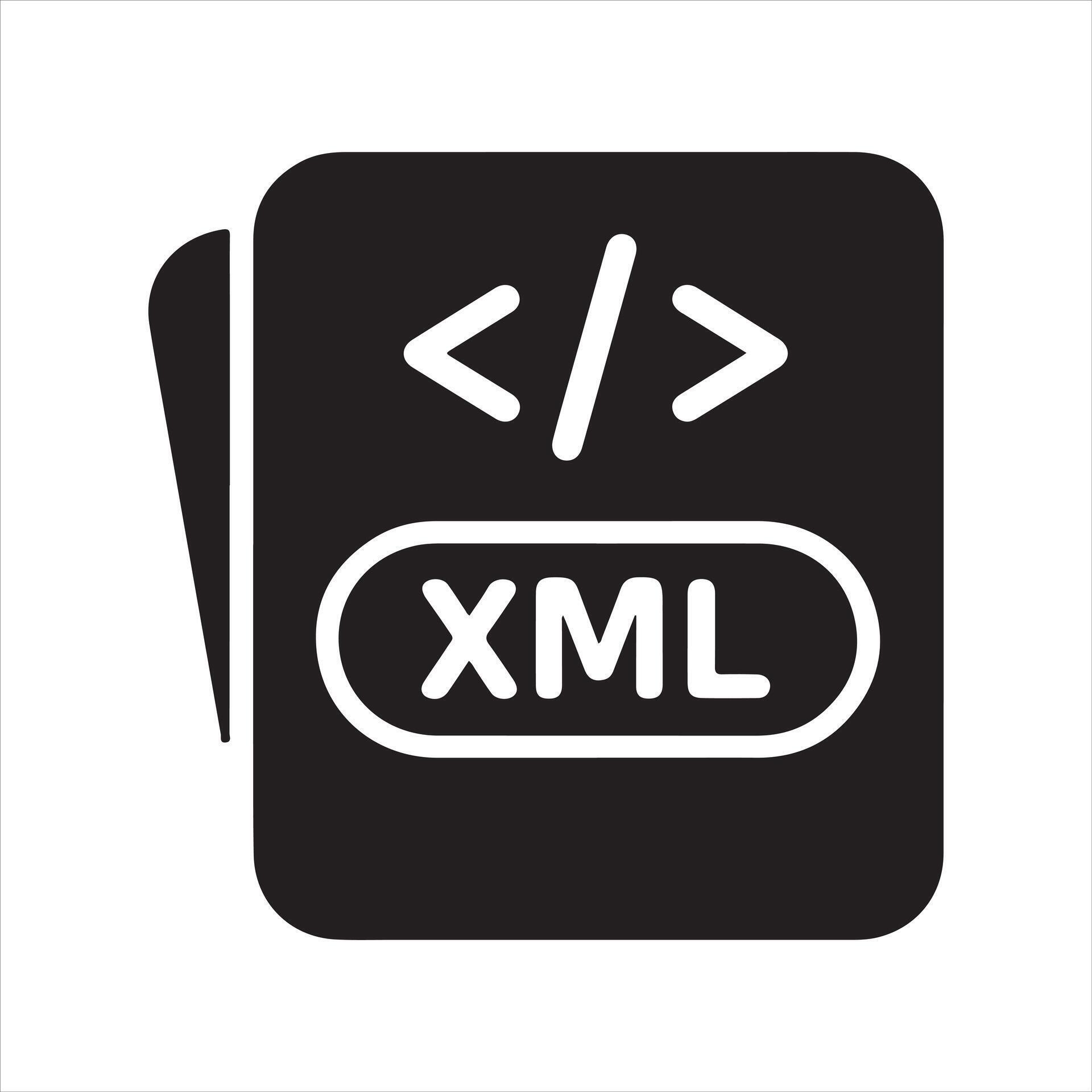 XML File Icon - Code Document Format Symbol for Developers 80293274 ...