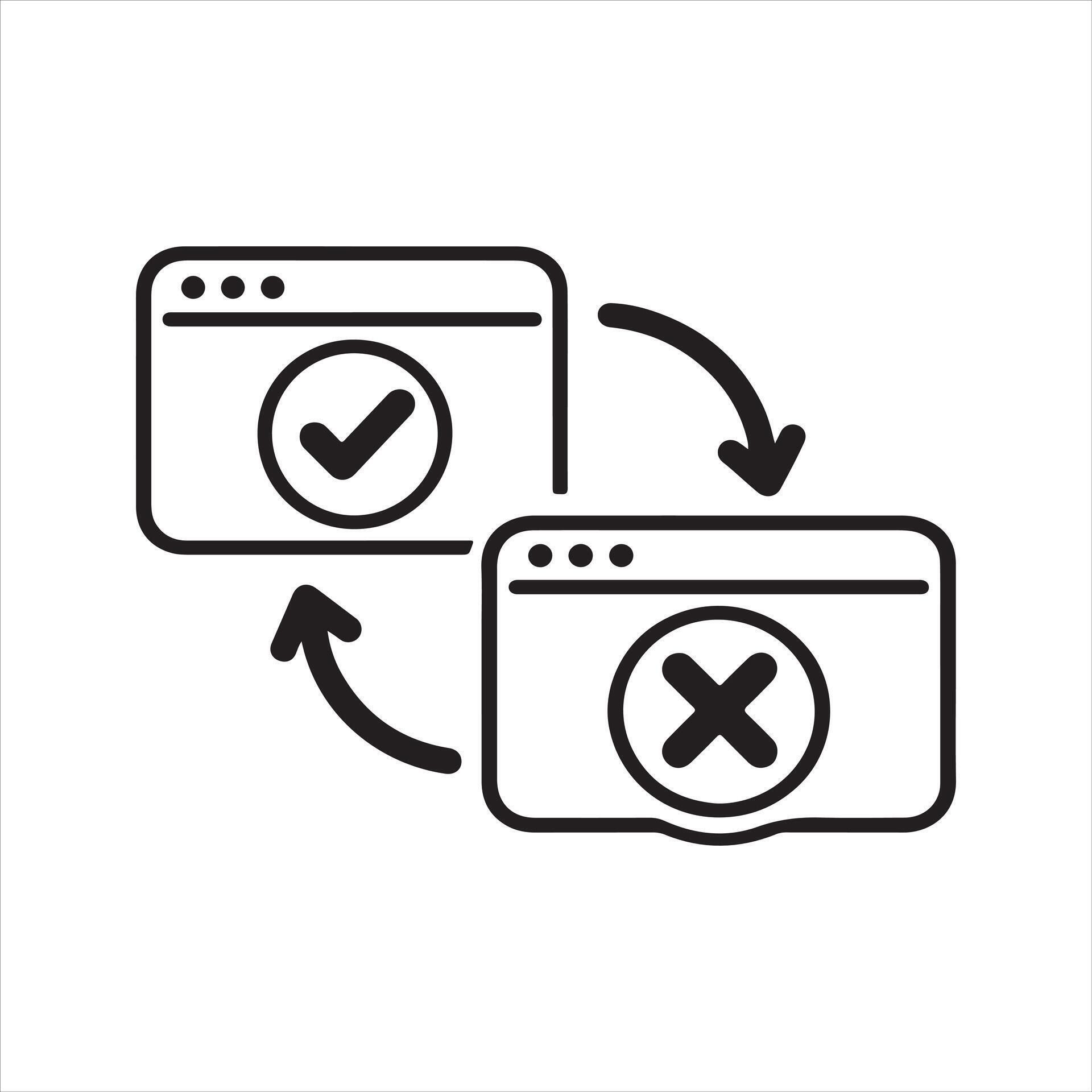 AB Testing Icon - Split Testing and Conversion Rate Optimization CRO ...