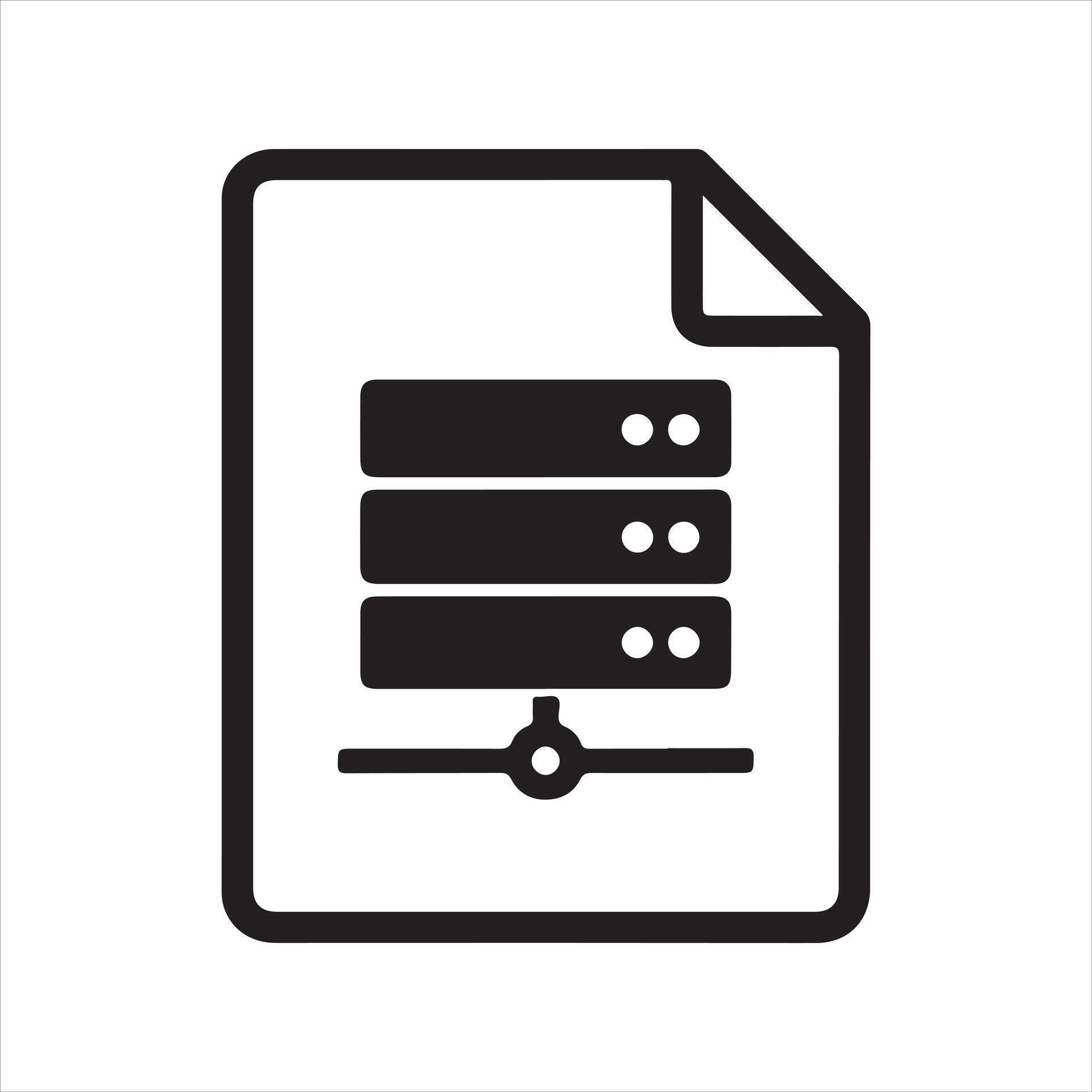 Server Document Database File Line Icon 80294155 Vector Art at Vecteezy